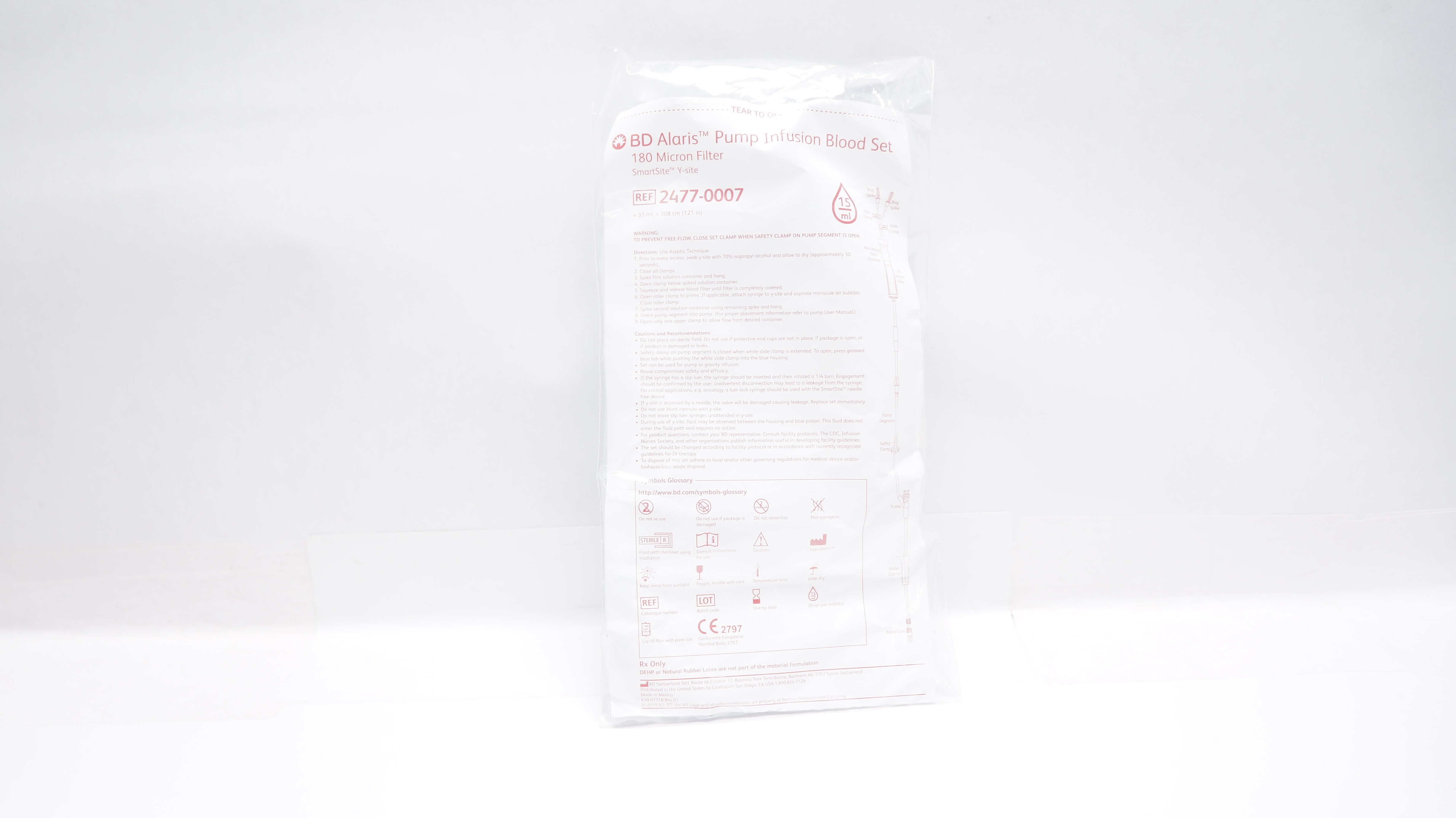 BD 42081E SmartSite Gravity Blood Set, 15Drops/ml 30ml x 104inch (x)