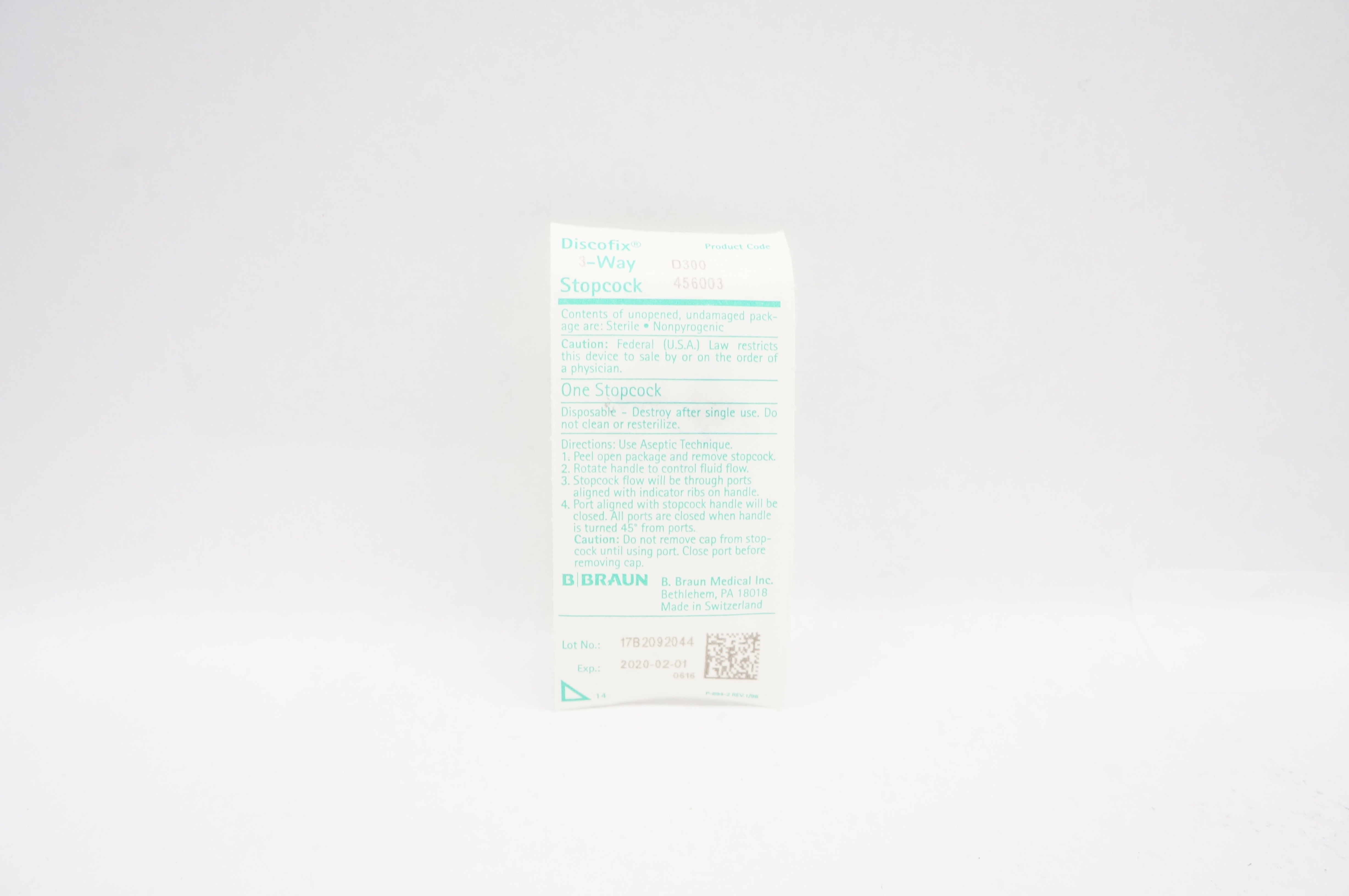 B.Braun Medical D300 Discofix 3-Way Stopcock (x)