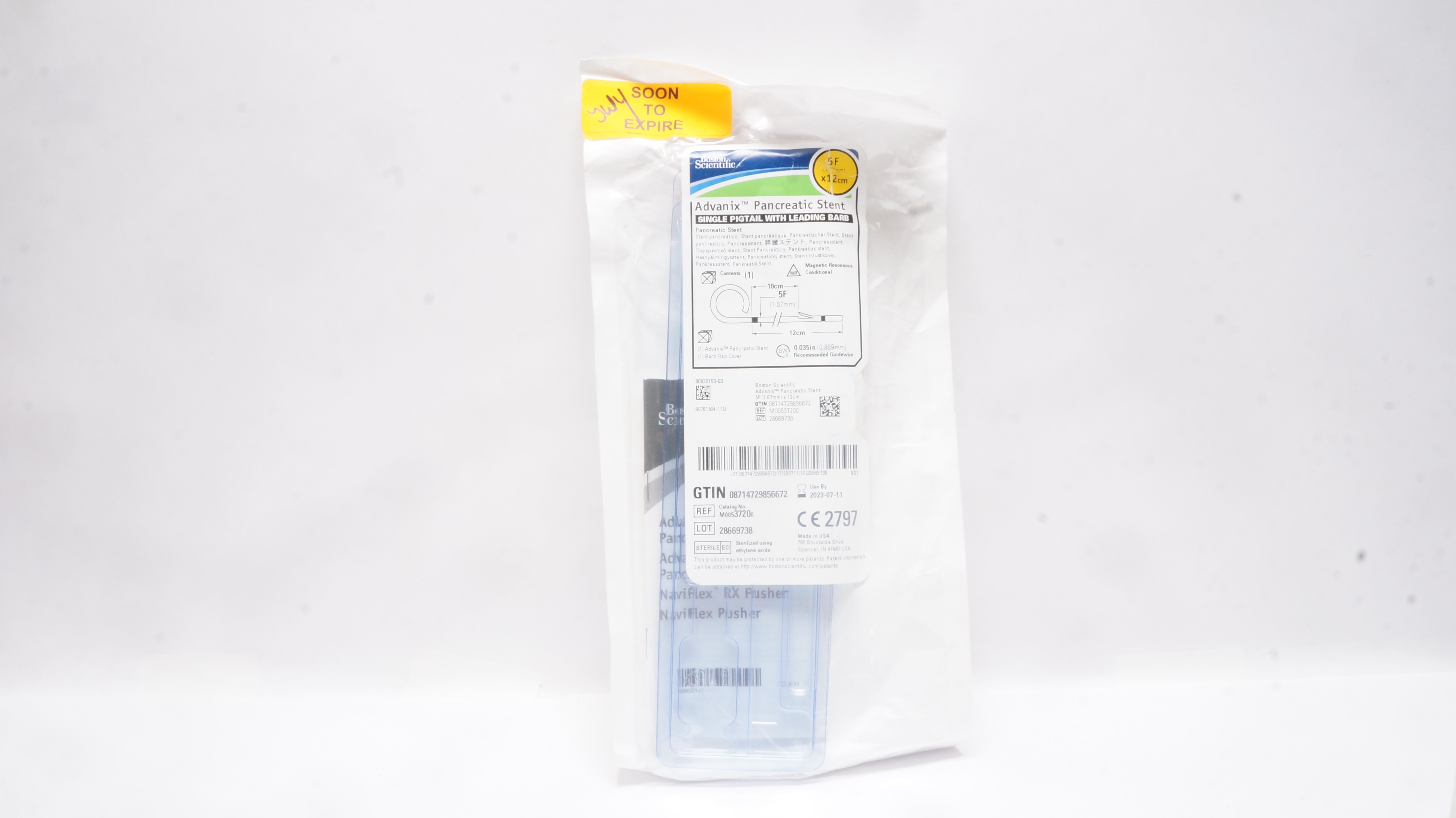 Boston Scientific 3720 Advanix Pancreatic Stnt. 5F x 12cm (x)