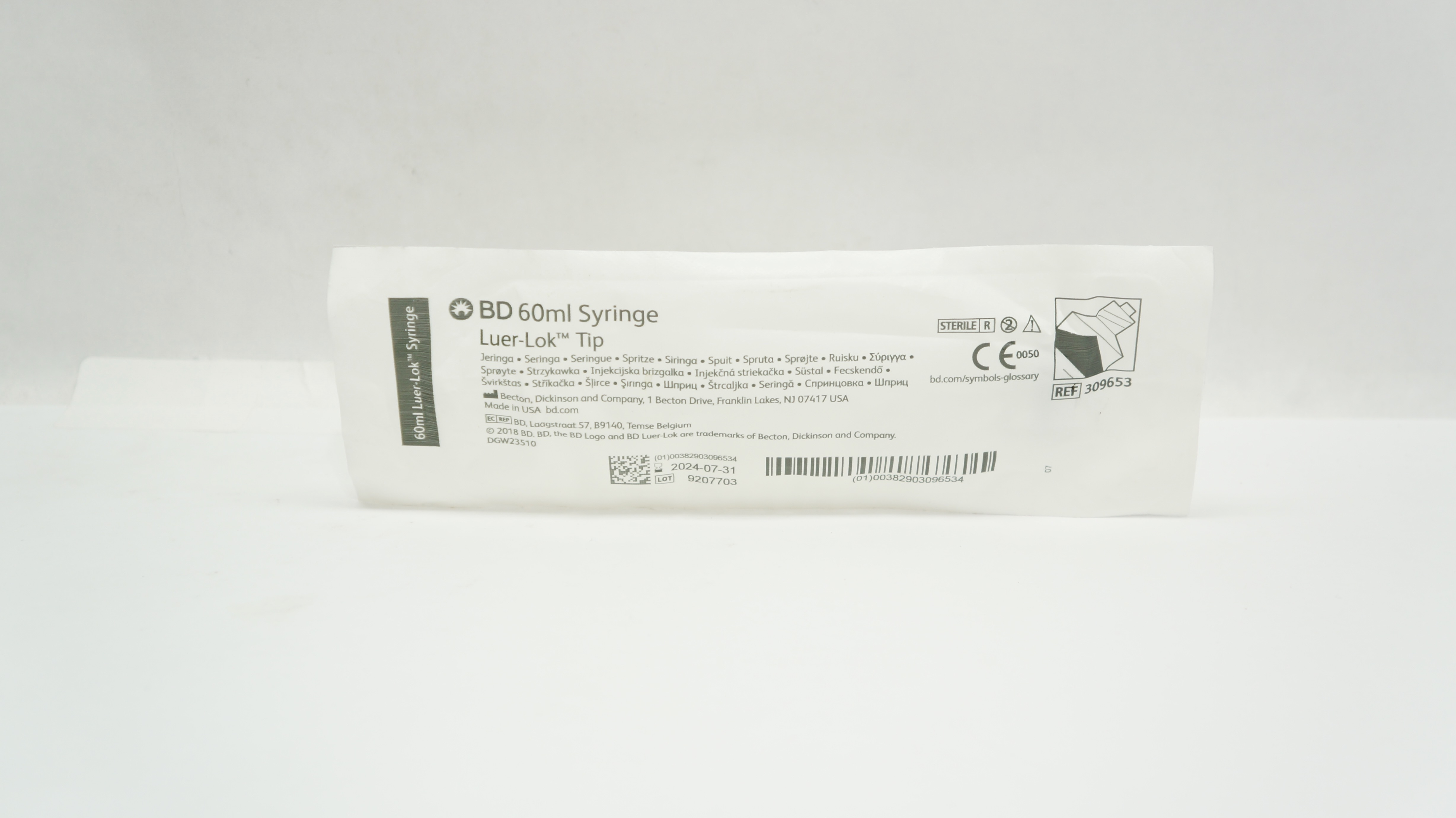 BD 309653 60ml Syringe Luer-Lok Tip