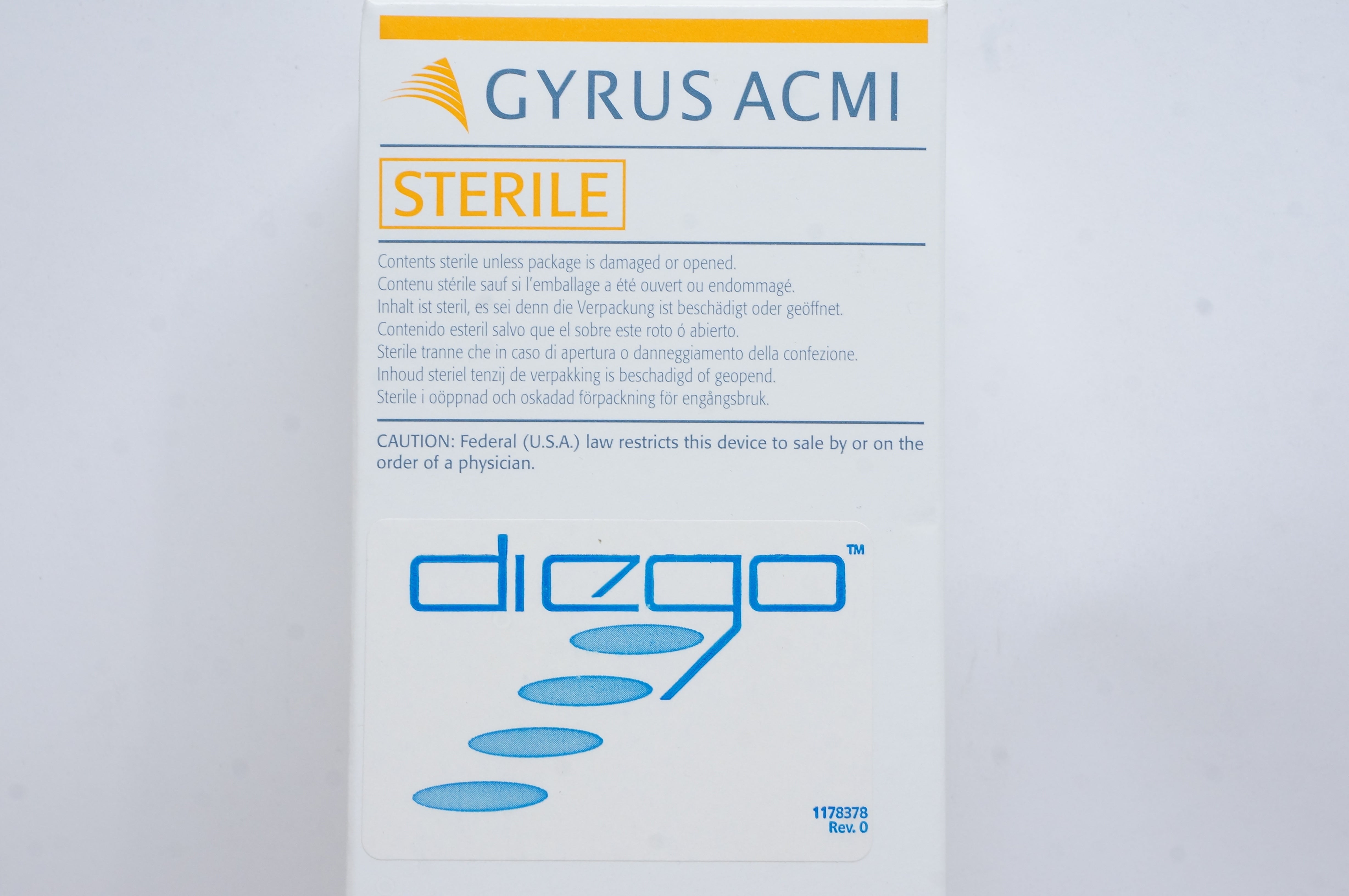 Gyrus ACMI 70138005 Diego Powered Dissector Blade Irrigating, 4mm - Box of 6