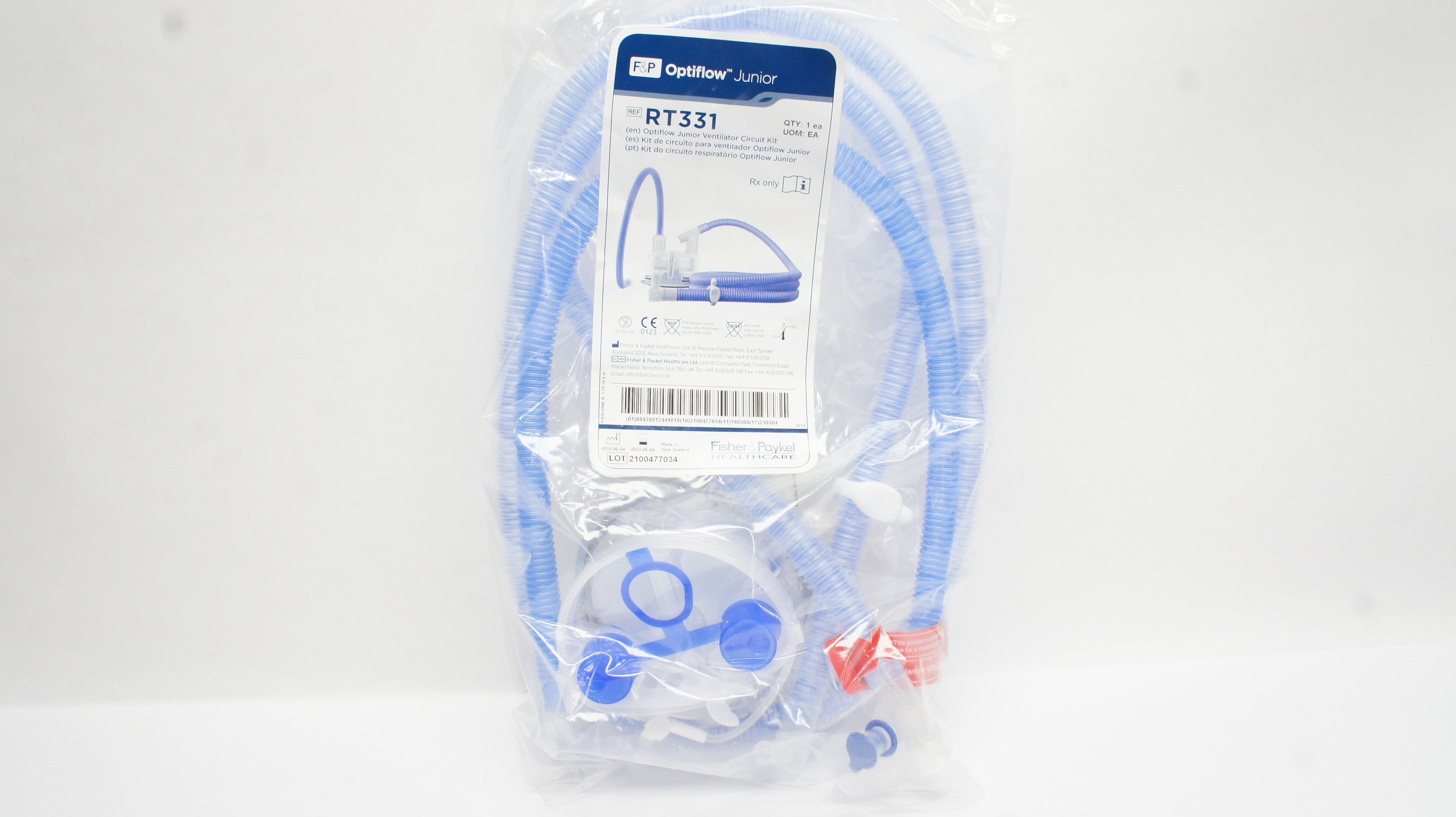 Fisher&Paykel RT331 Optiflow Junior Ventilator Circuit Kit (x)
