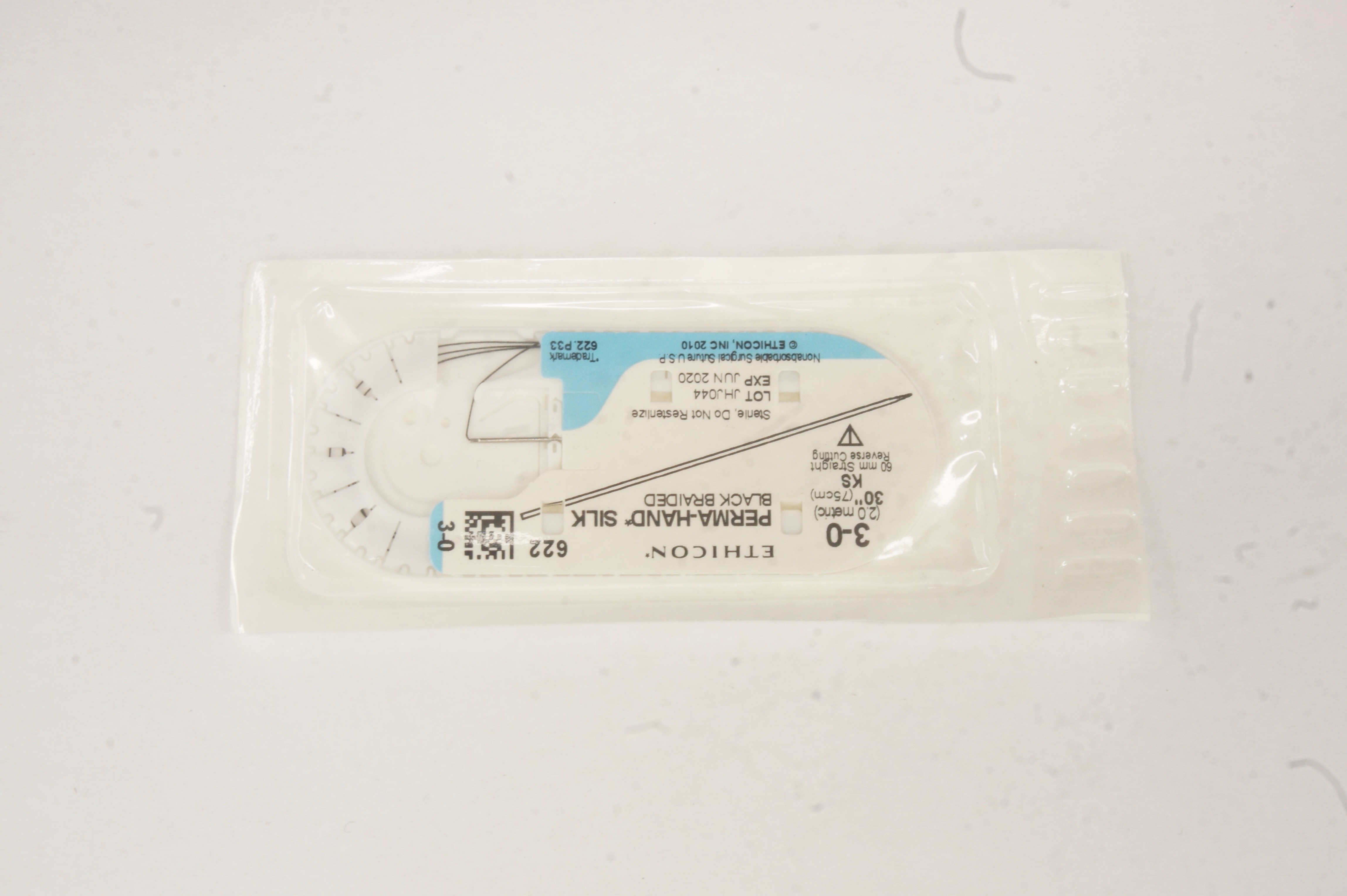 Ethicon 622 3-0 Perma-Hand Silk KS 60mm Straight Reverse Cutting 30inch (x)