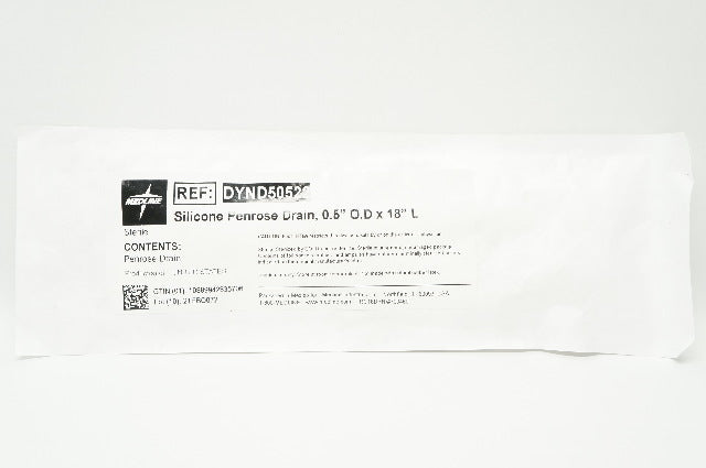 Medline DYND50522 Silicone Penrose Drain, 0.5inch O.D. x 18inch L