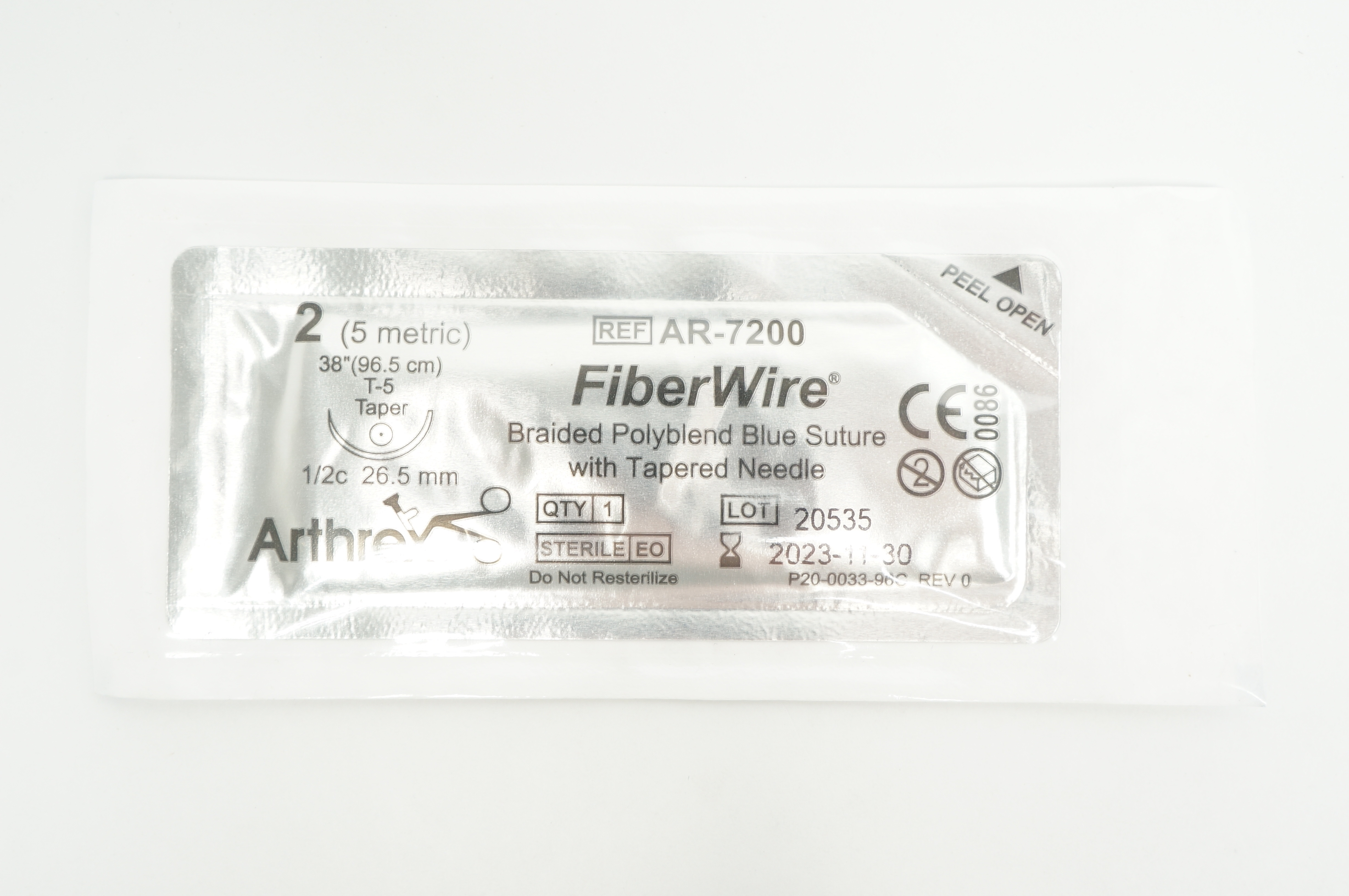 Arthrex AR-7200 2 FiberWire T-5, 26.5mm 1/2c Taper, 38inch