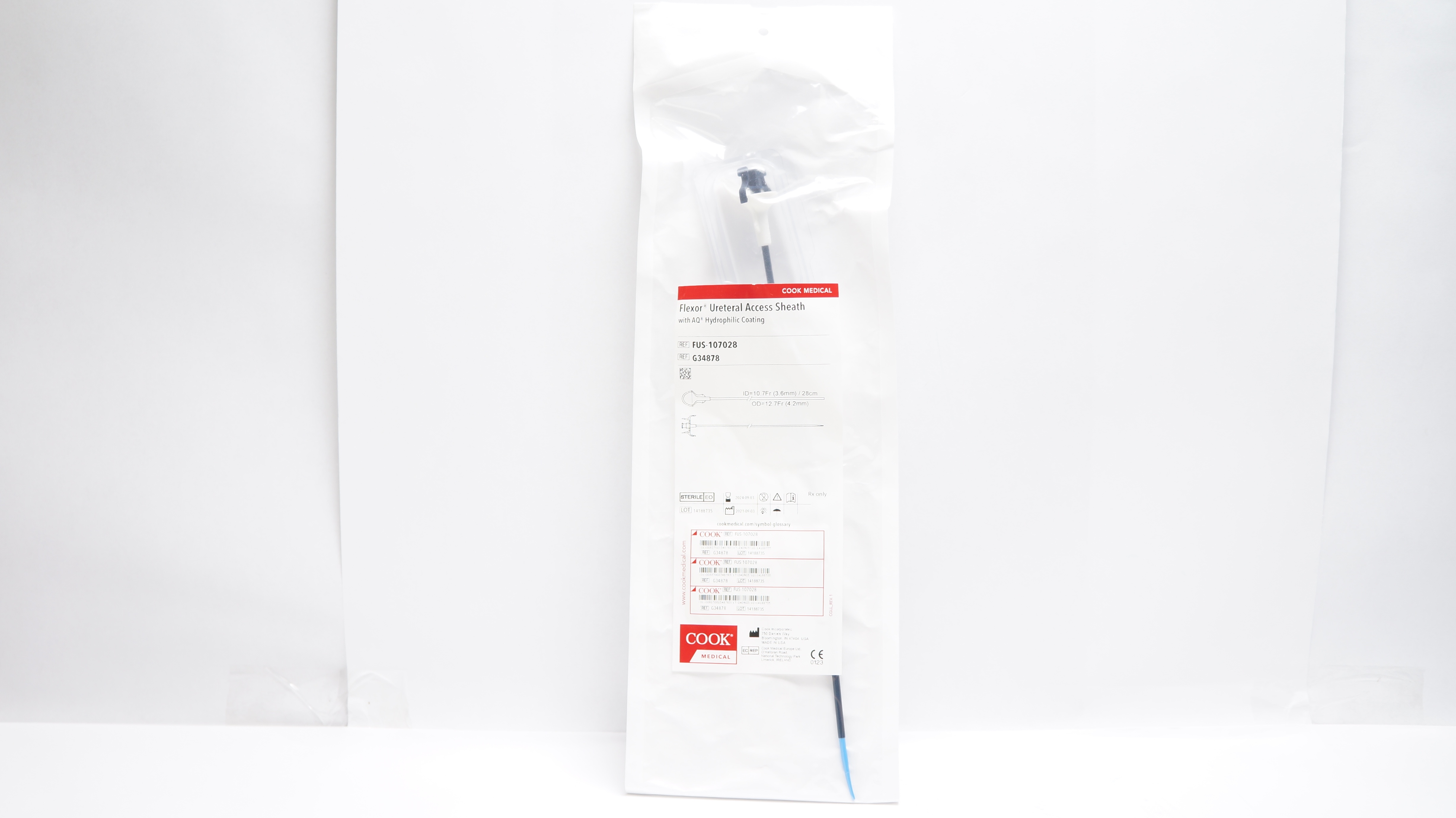 Cook Medical G34878 Flexor Ureteral Access Sheath 10.7Fr ID x 12.7Fr OD