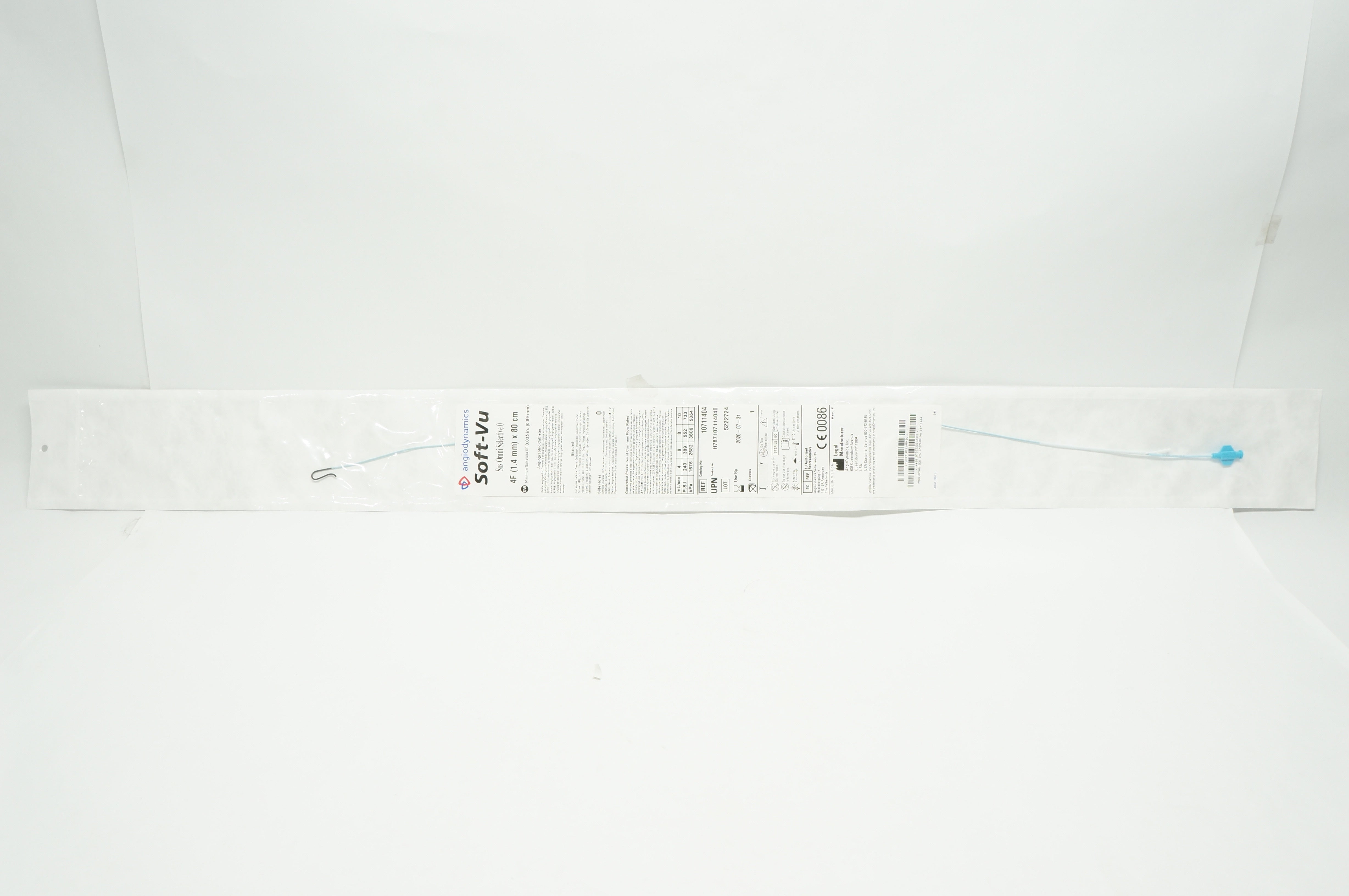 Angiodynamics 10711404 Soft-VU Angiographic Cath. 4F x 80cm (x)