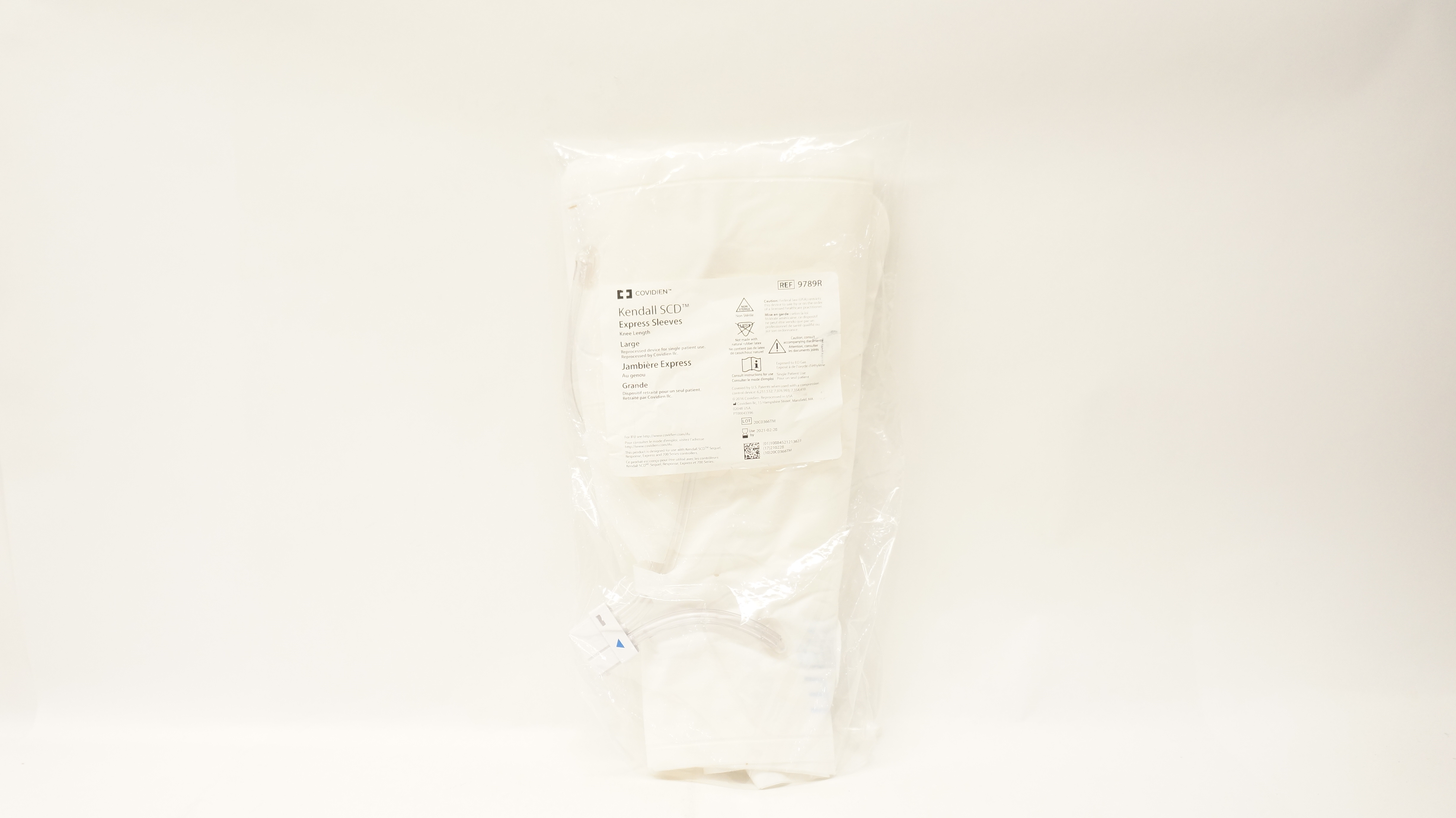 Covidien 9789R Kendall SCD Express Sleeves, Knee Lenghth, Large (x)