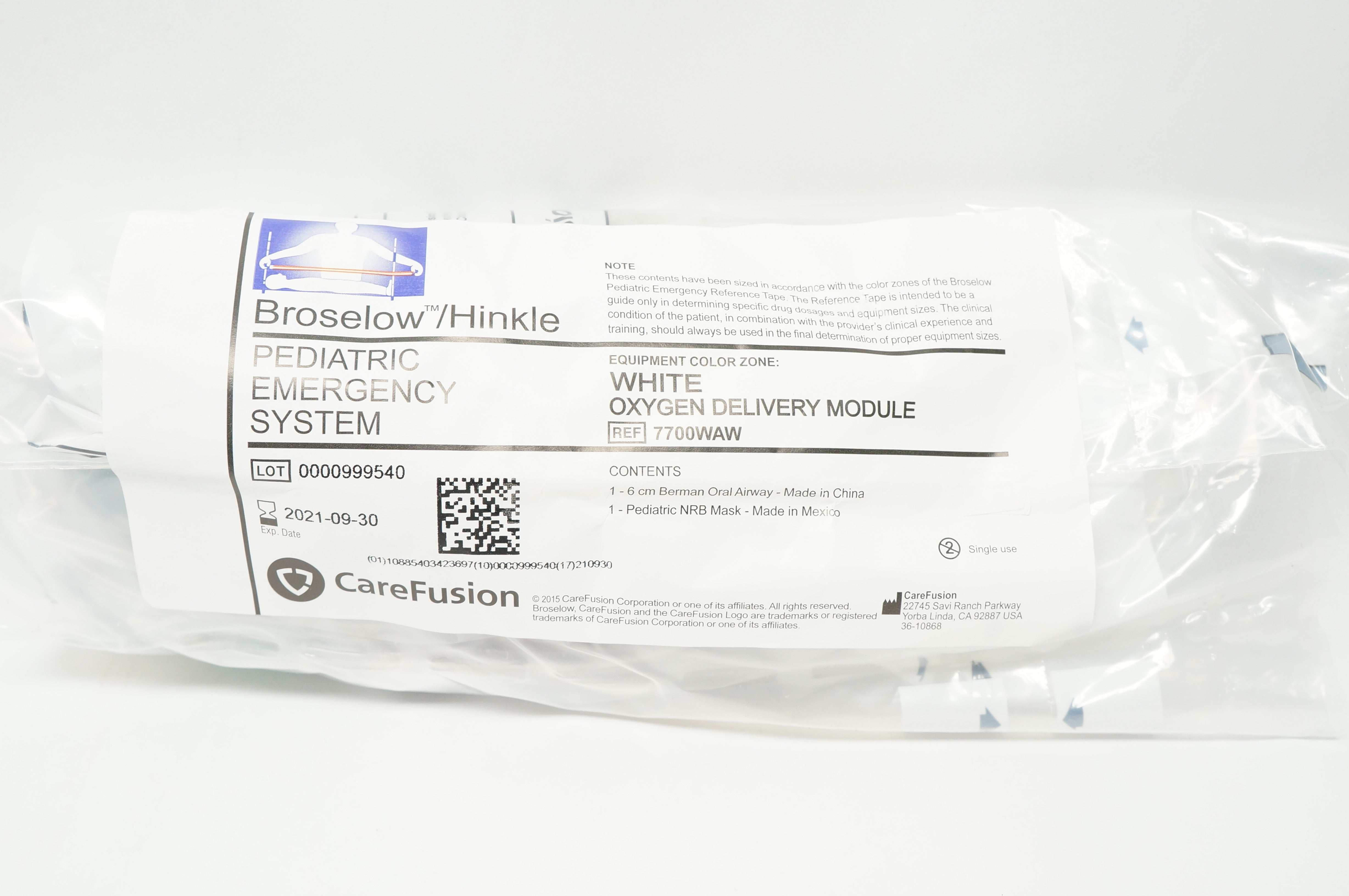 CareFusion 7700WAW Broselow/Hinkle Pediatric Emergency System White (x)