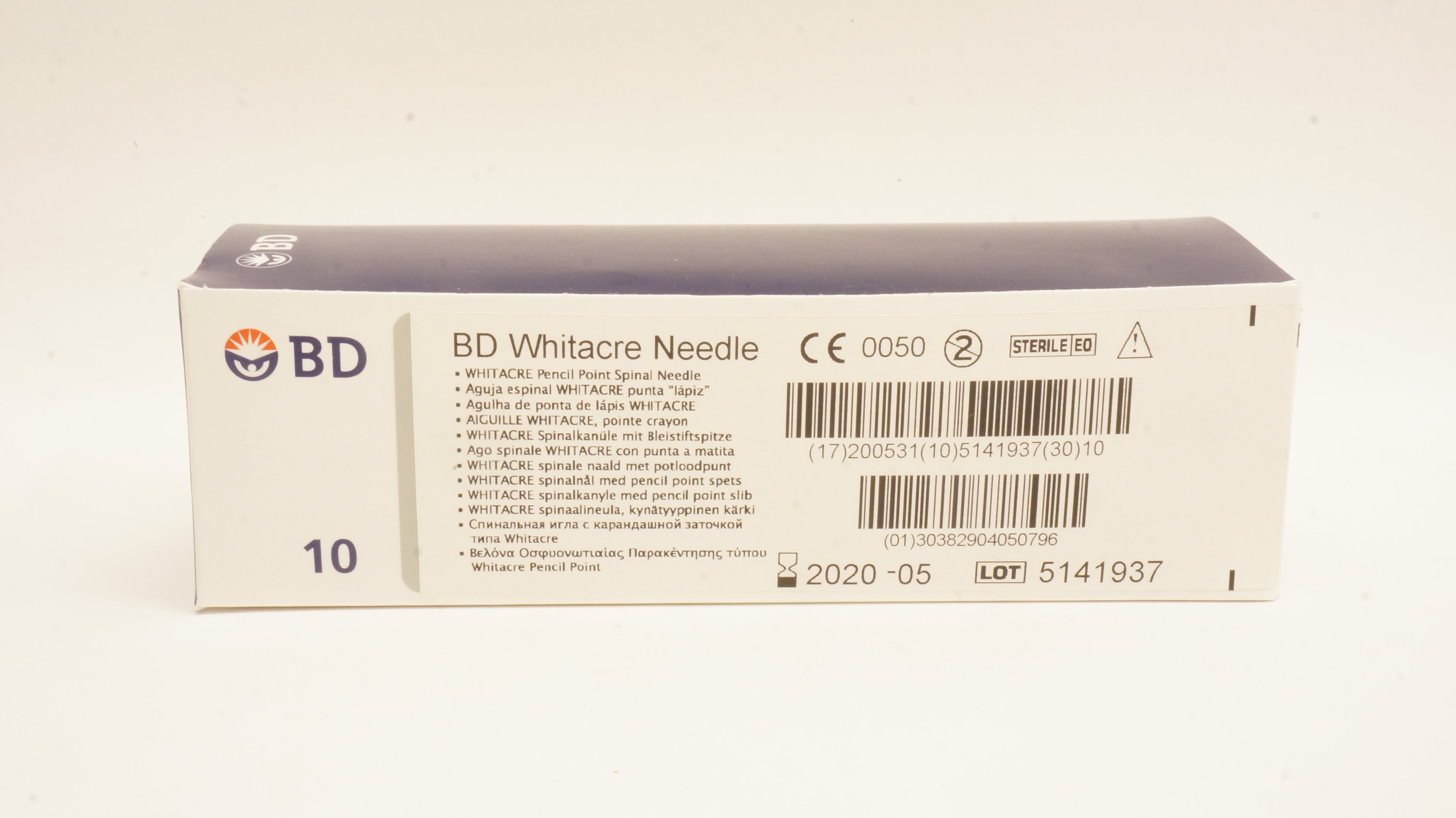 BD 405079 Whitacre Pencil Point Spinal Ndle 27Gа x 3.50 inch (x) - Box of 10