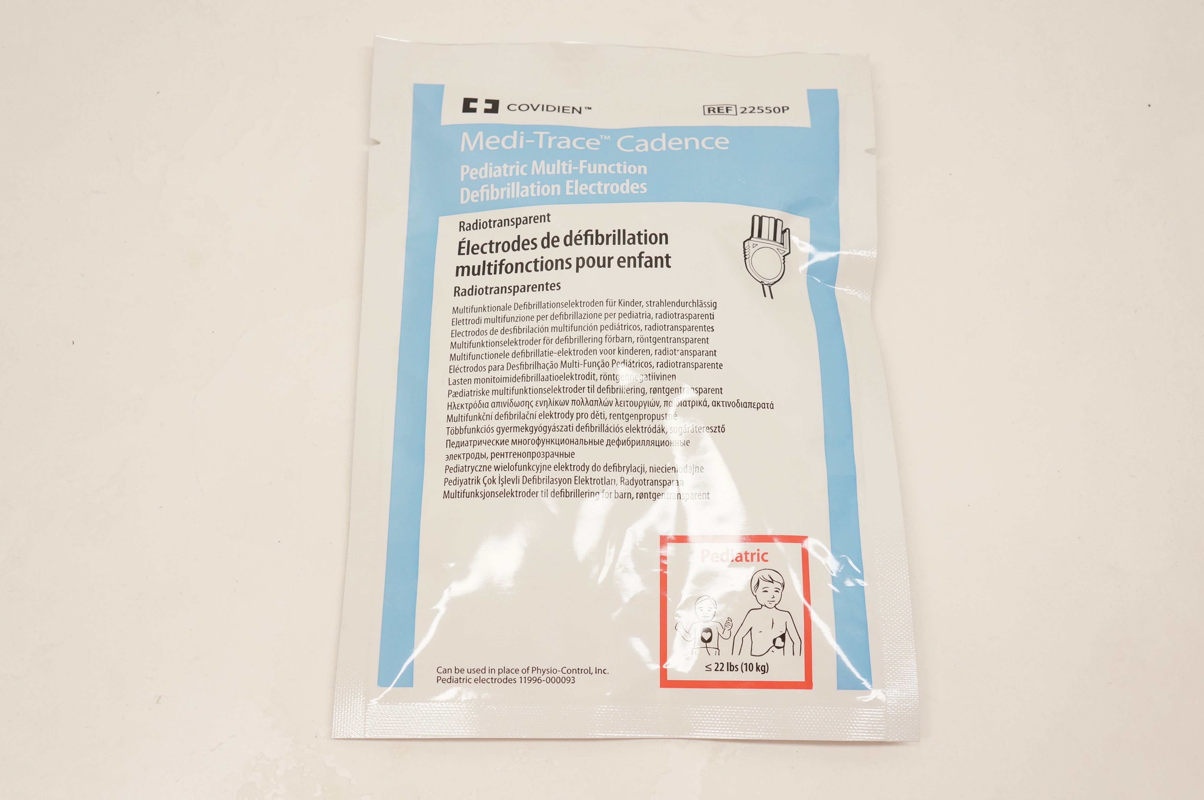 Covidien 22550P Medi-Trace Cadence Pediatric Multi-Function Defibril. 22lbs (x)