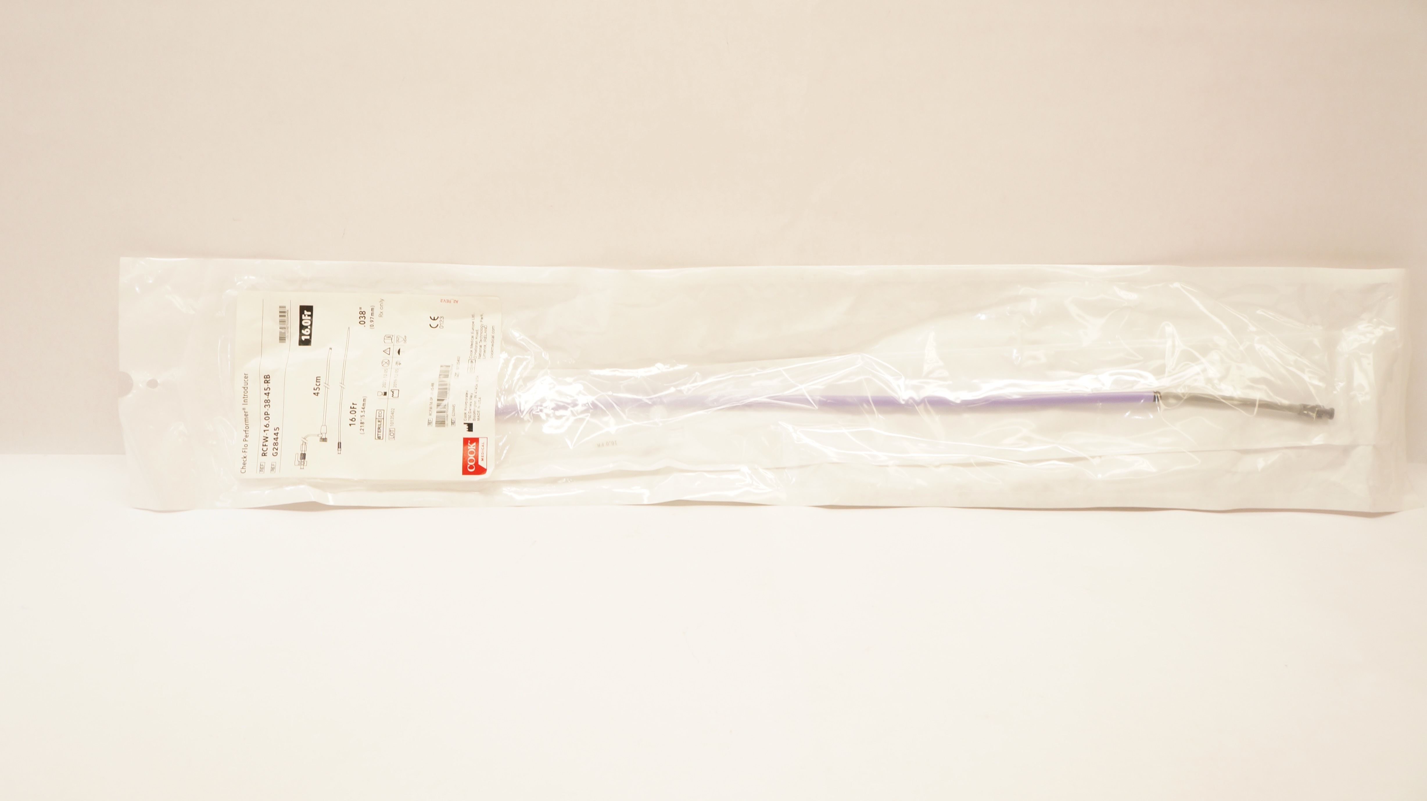 Cook Medical G28445 Performer Check-Flo Introducer 16.0Fr x 45cm x 0.038inch (x)
