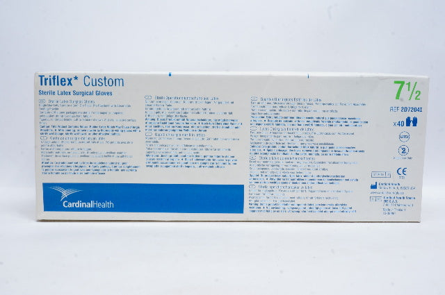 Cardinal Health 2D7204I Triflex Custom Sterile Latex Gloves 7-1/2 - Box of 40