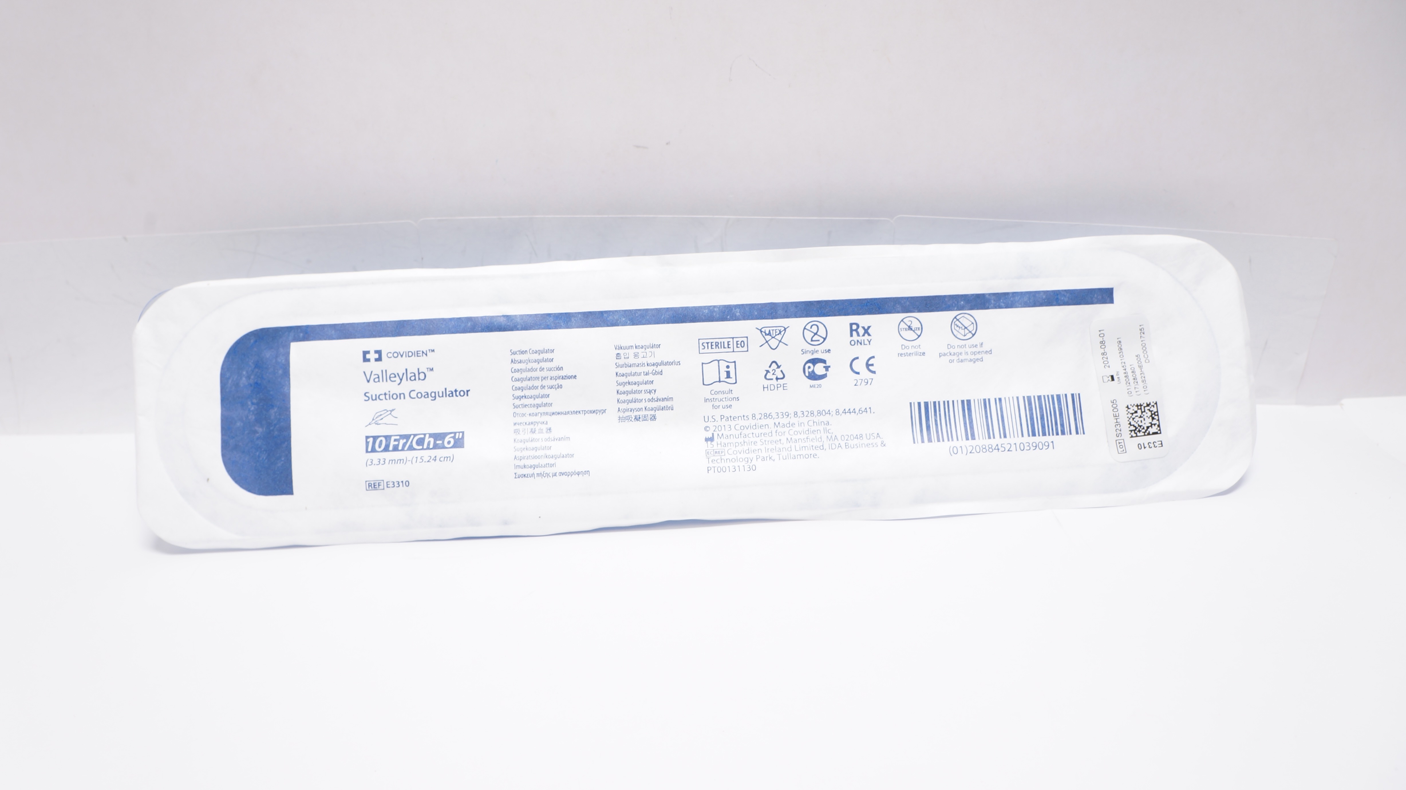 Covidien E3310 Valleylab Suction Coagulator 10Fr/Ch x 6 inch