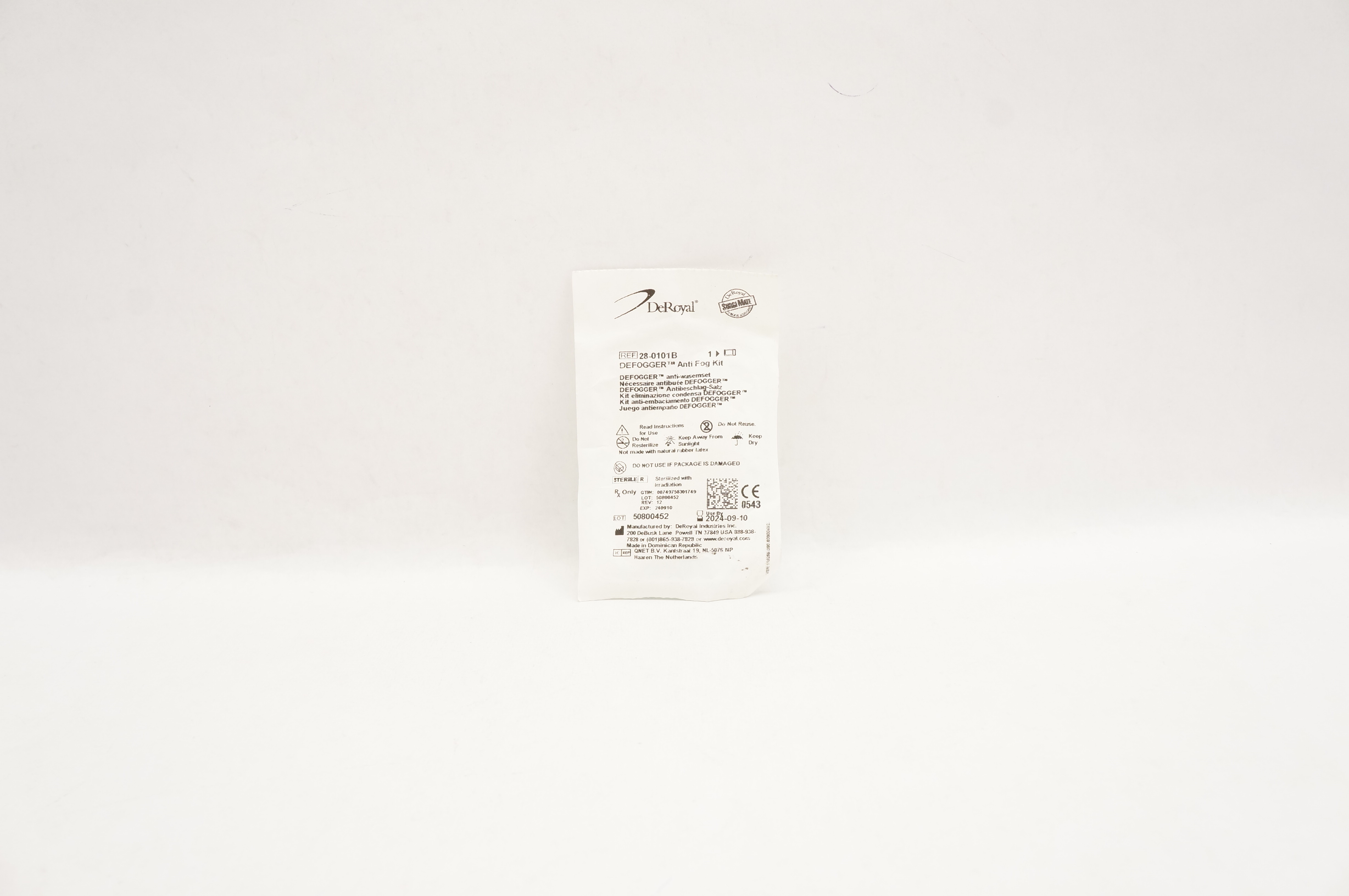 DeRoyal 2B-0101B Defogger Anti Fog Kit