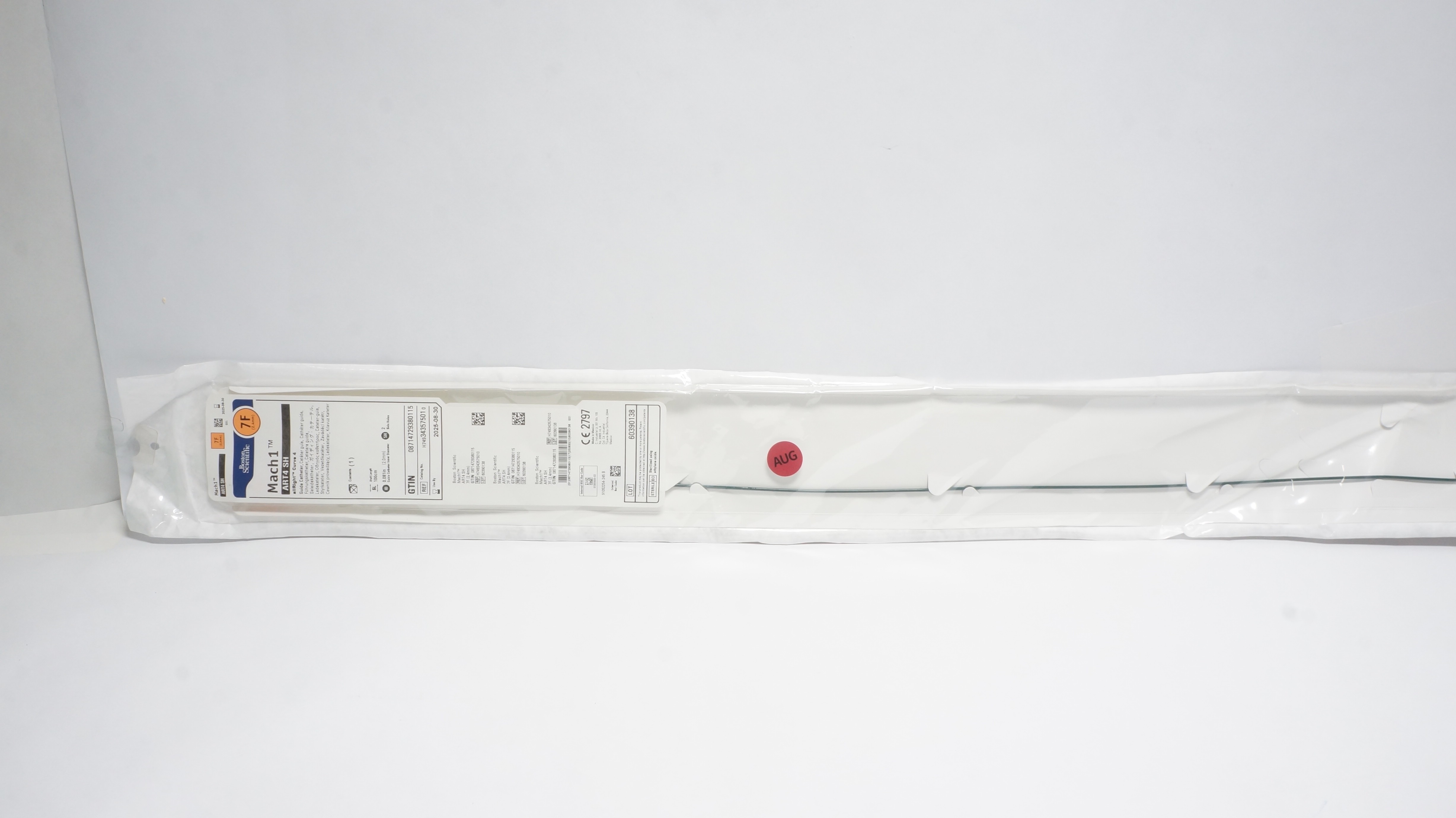 Boston Scientific 34357501 Mach 1 ART4 SH AllRight Curve 4 Guide Cath. 7F (x)
