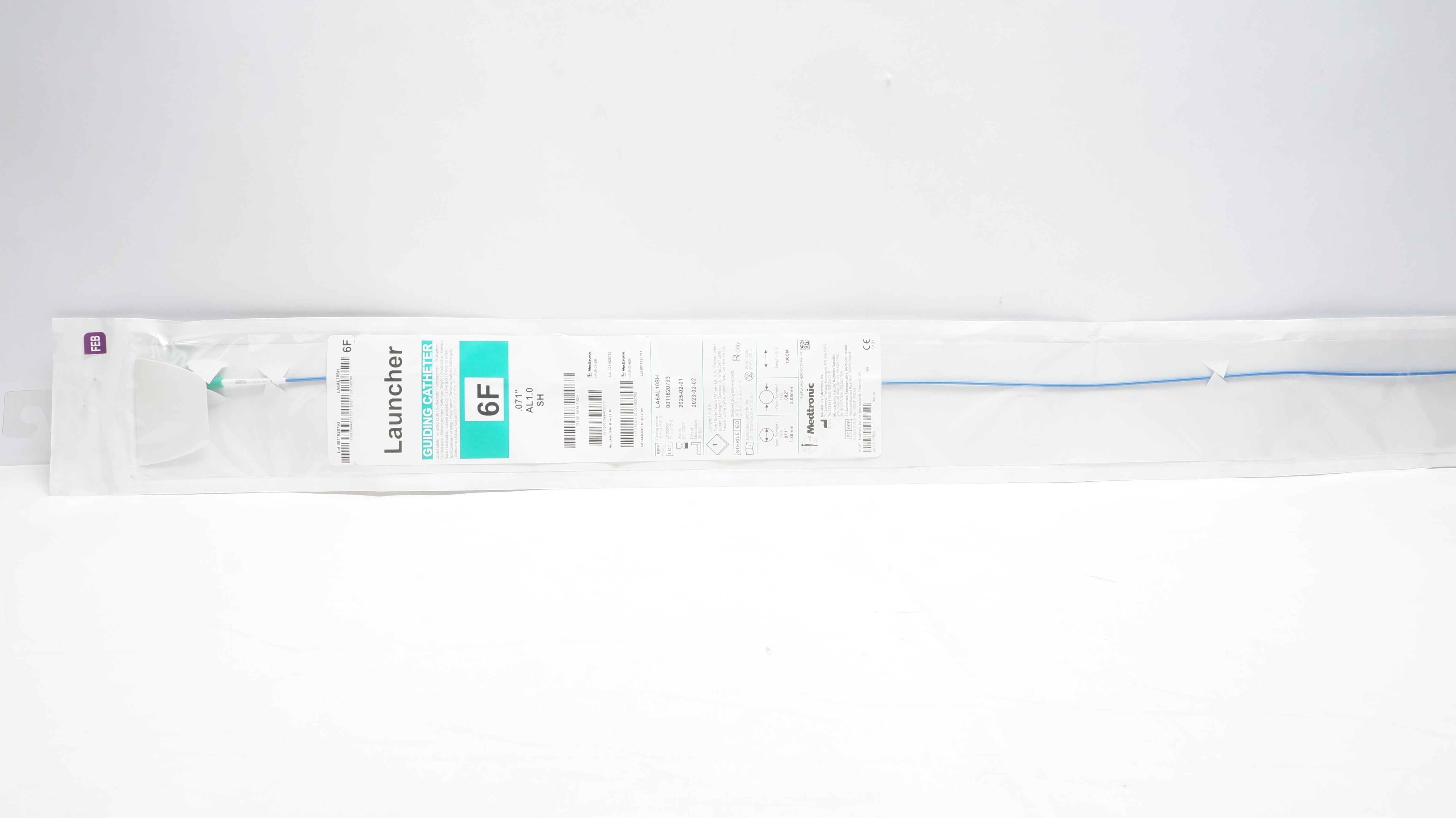 Medtronic LA6AL10SH Launcher Guiding Cath. 6F x .071Inch AL1.0 SH, 100cm (x)