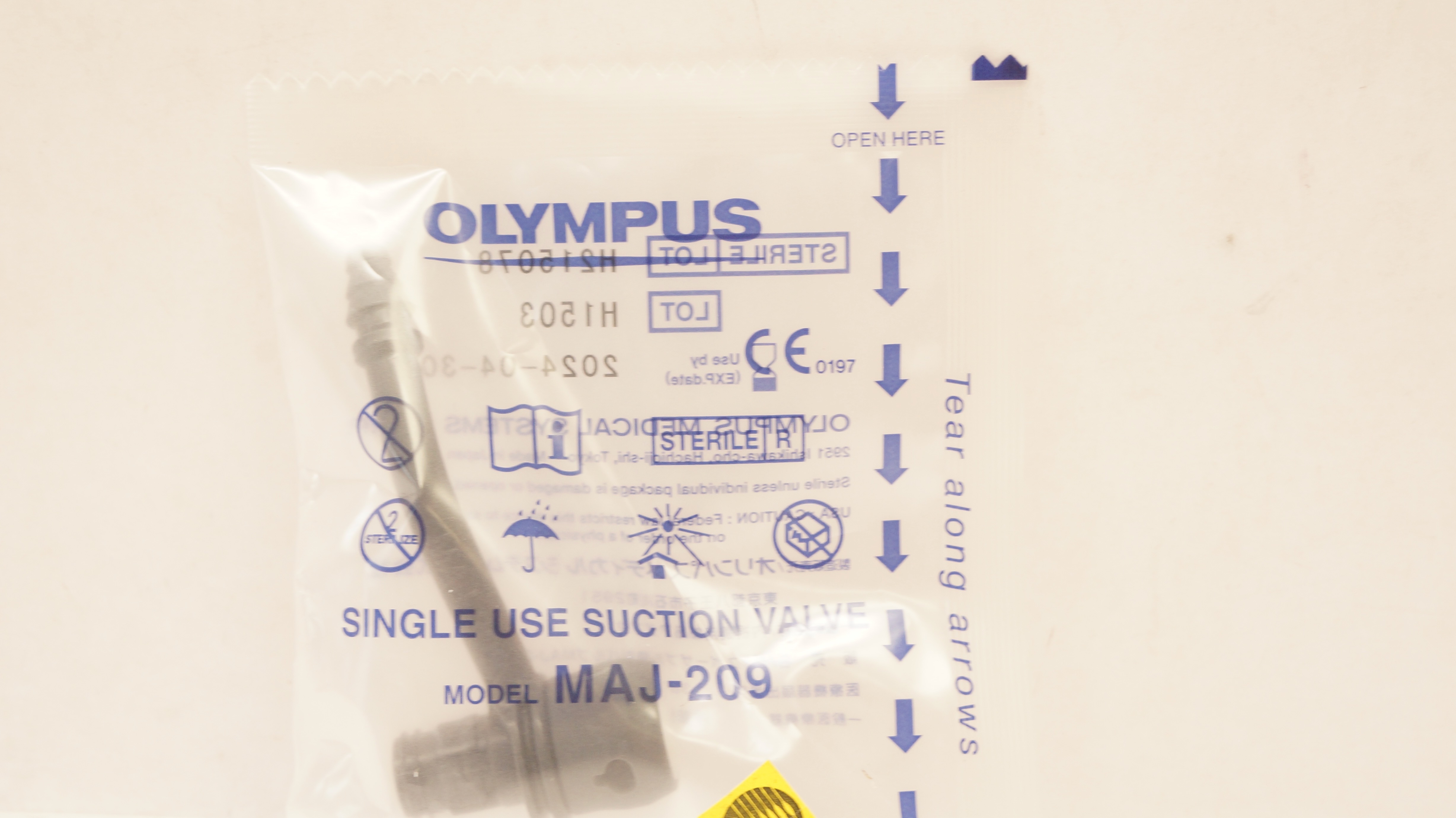 Olympus MAJ-209 Sterile Single Use Biopsy Suction Valve