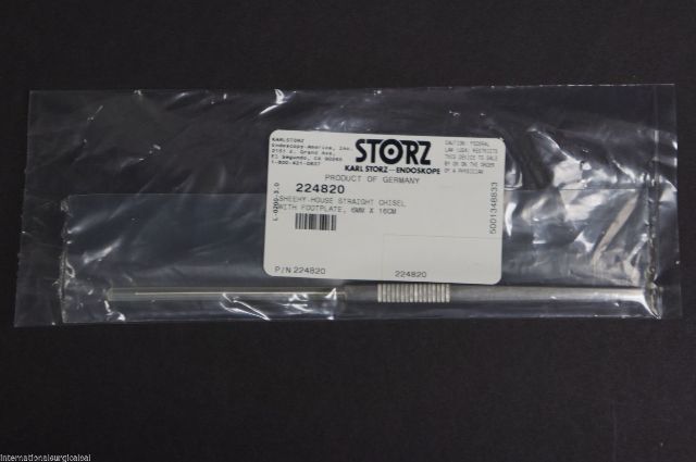 Karl Storz 224820 Sheehy House Straight Chisel With Footplate 6mm x 16cm