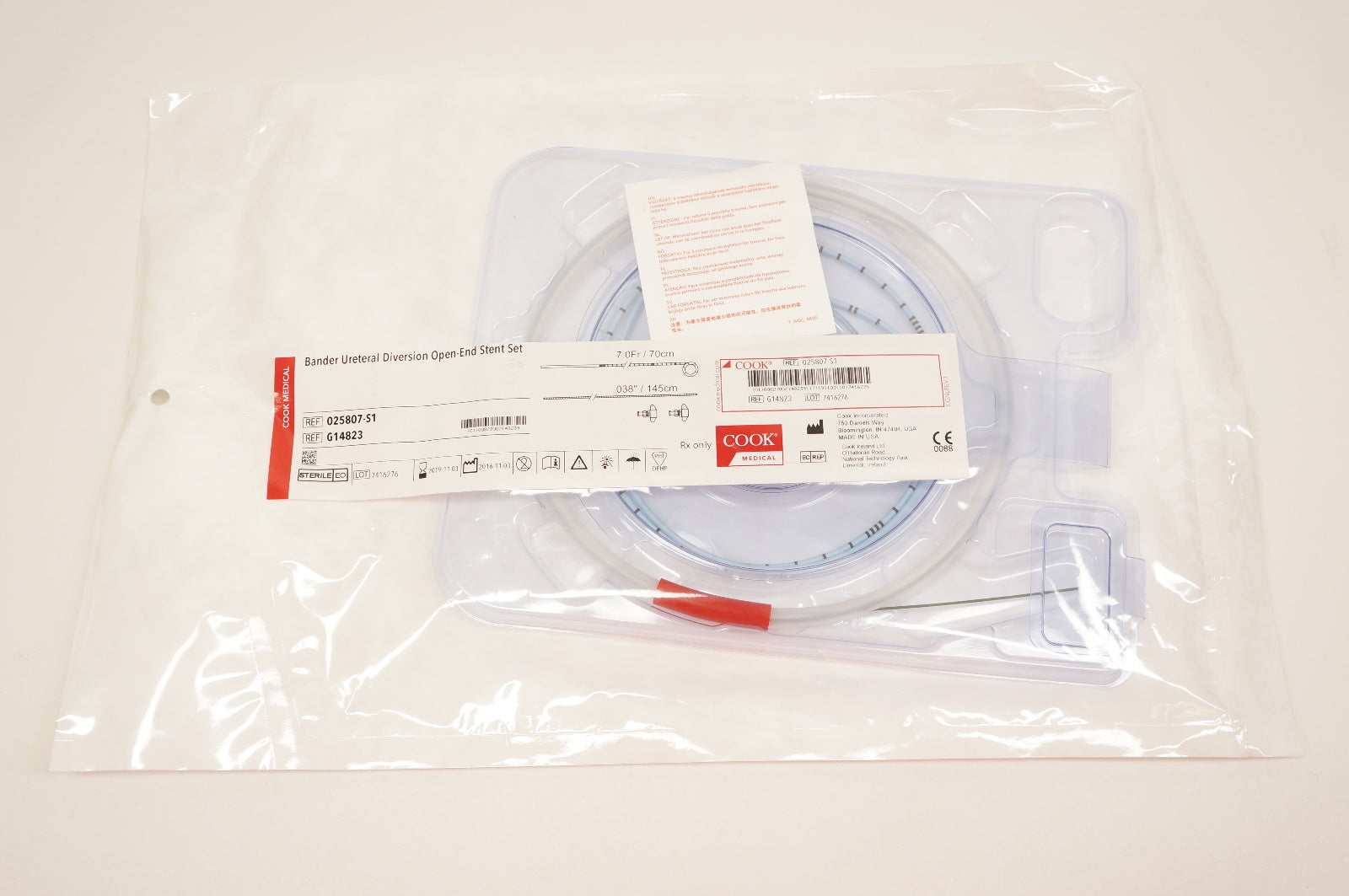 Cook Medical G14823 Bander Ureteral Diversion Open-End Stnt Set 7.0Fr. (x)