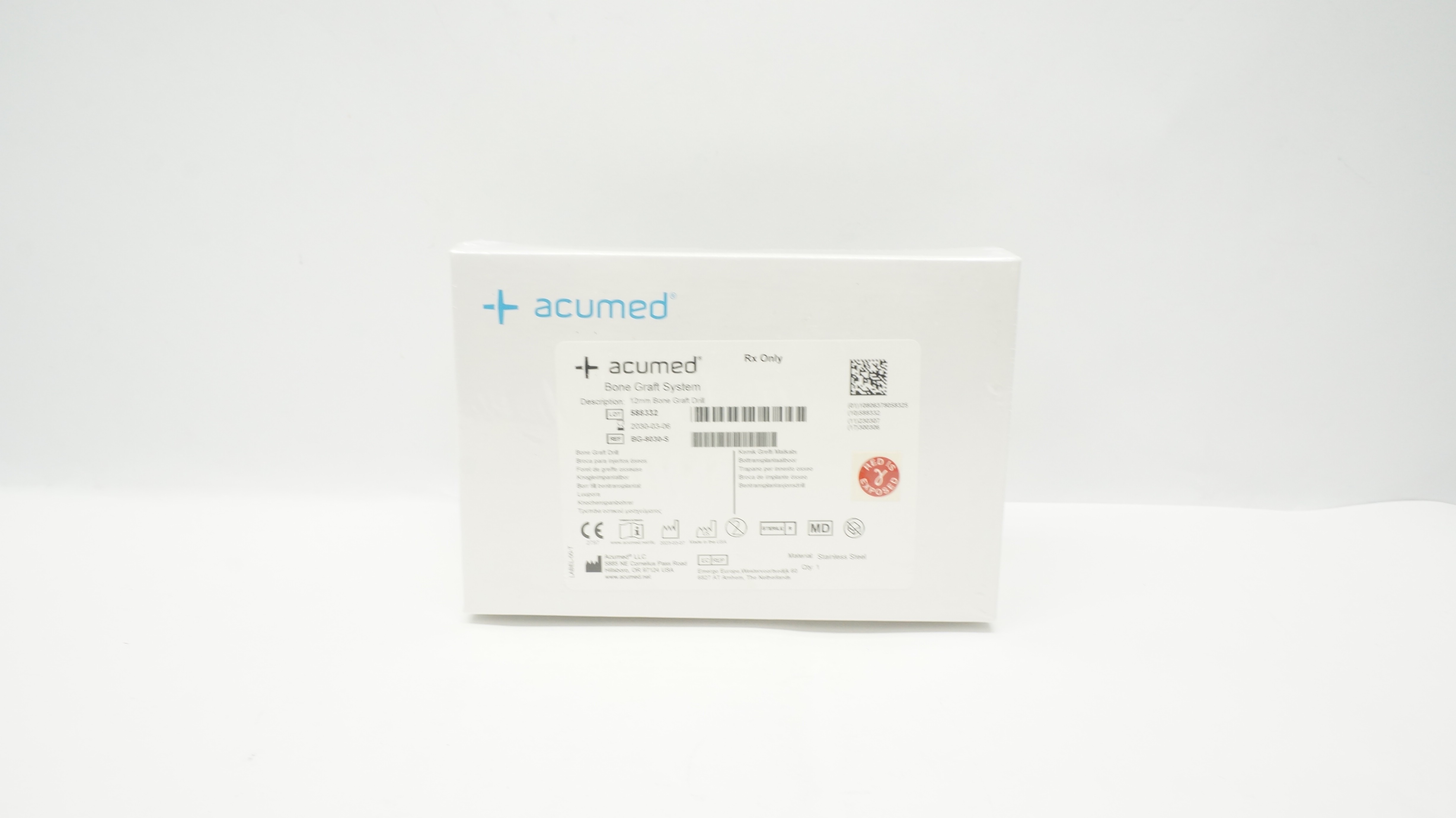 Acumed BG-8030-S Bone Graft System 12mm