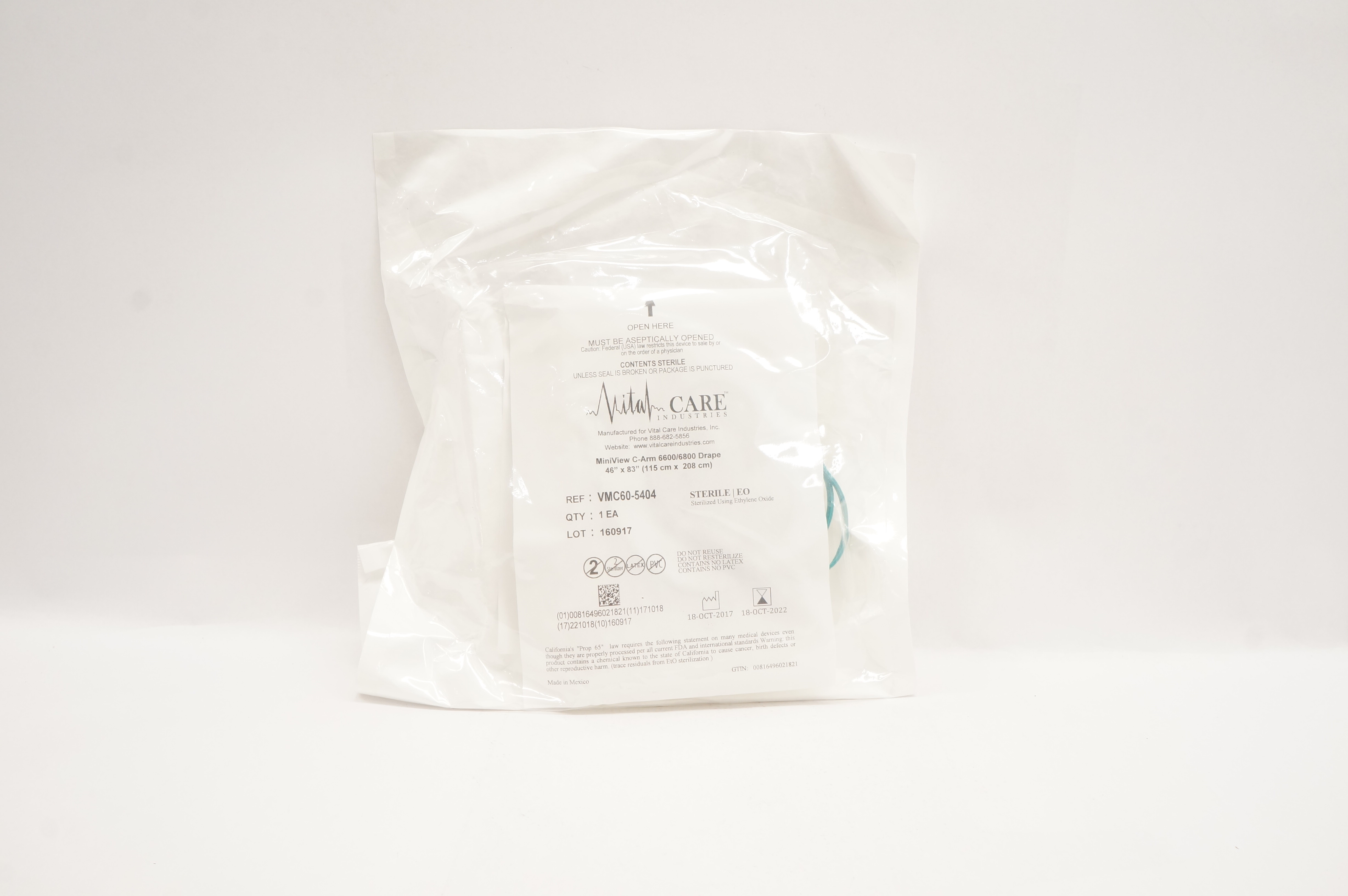 Vital Care VMC60-5404 MiniView C-ARM 6600/6800 Drape 46inch x 83inch