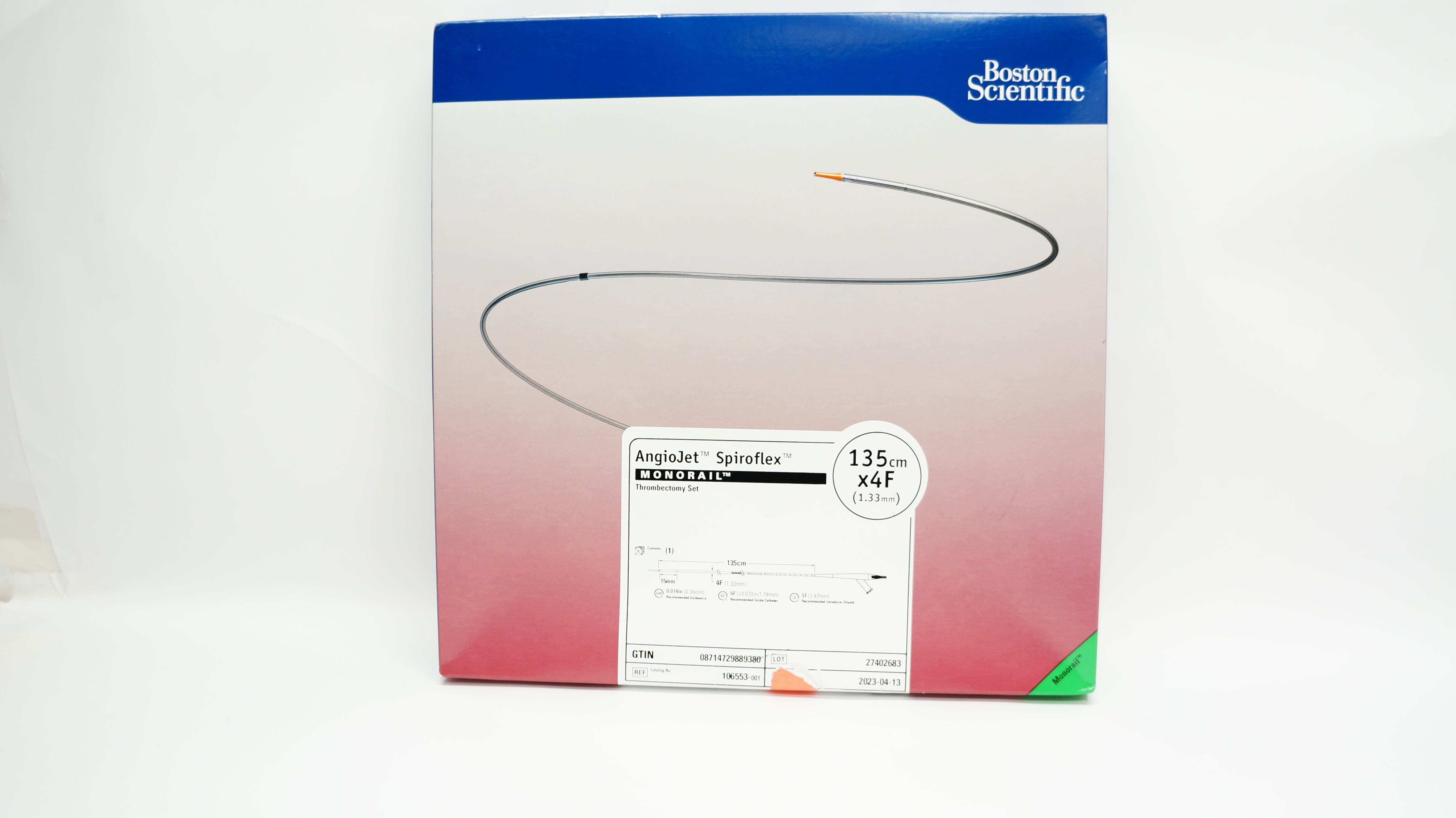 Boston Scientific 106553-001 AngioJet Spiroflex Thrombectomy Set 135cm x 4F (x)