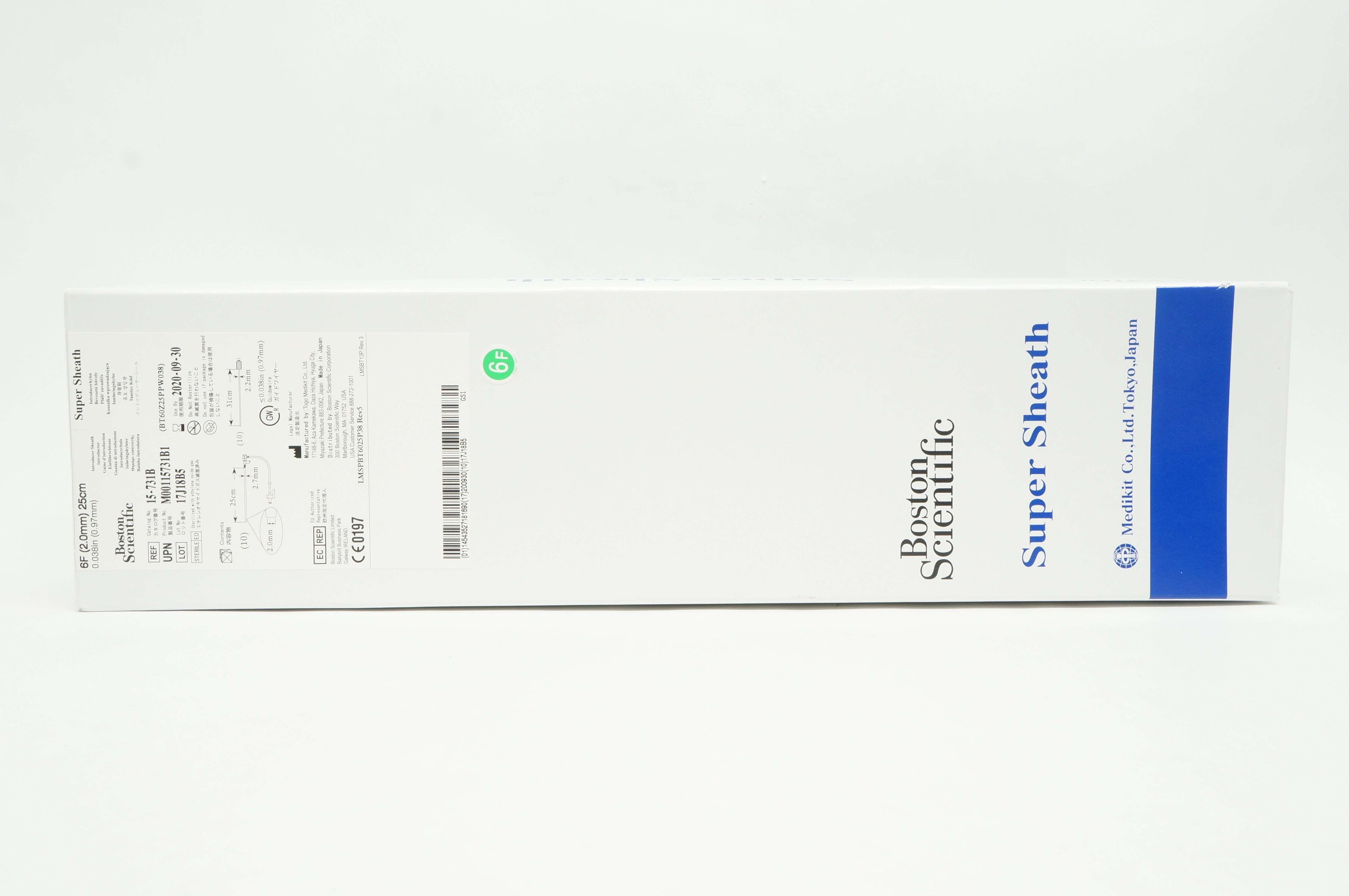 Boston Scientific 15-731B Super Sheath 6F x 0.038inch x 25cm - Box of 10 (x)