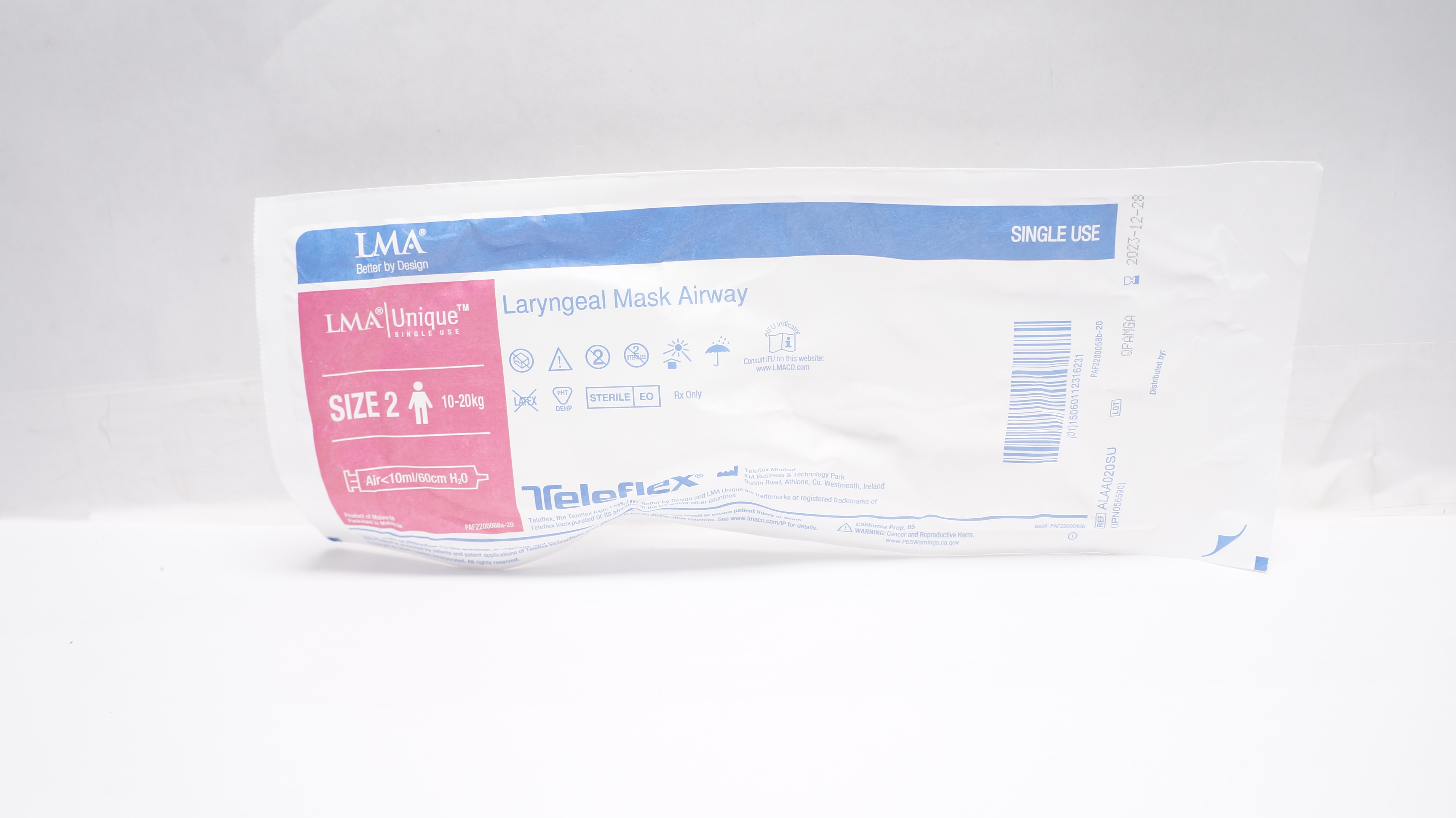 Teleflex ALAA020SU LMA Unique Laryngeal Mask Airway, Size 2 (x)