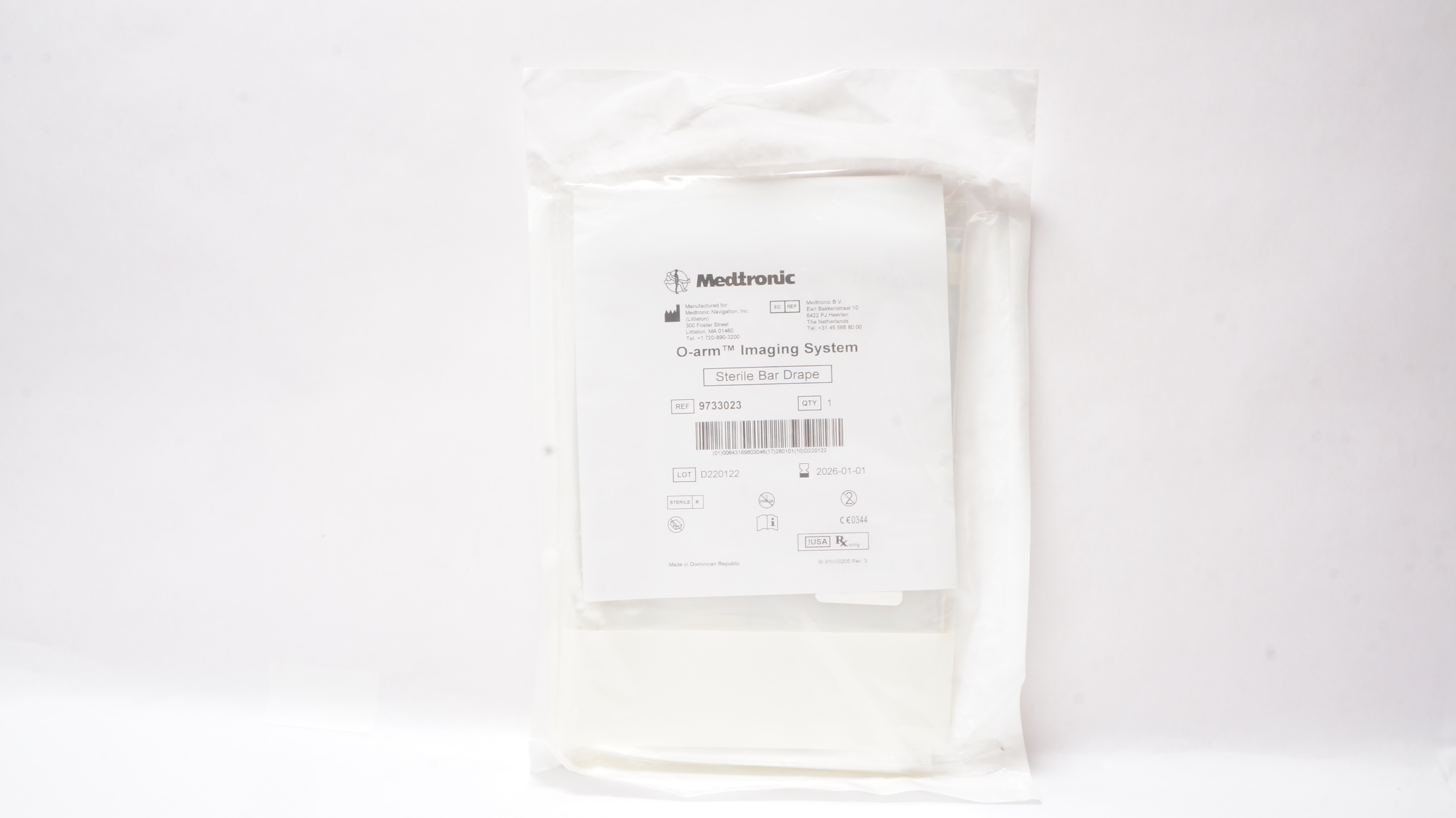 Medtronic 9733023 O-Arm Imaging System Sterile Bar Drape