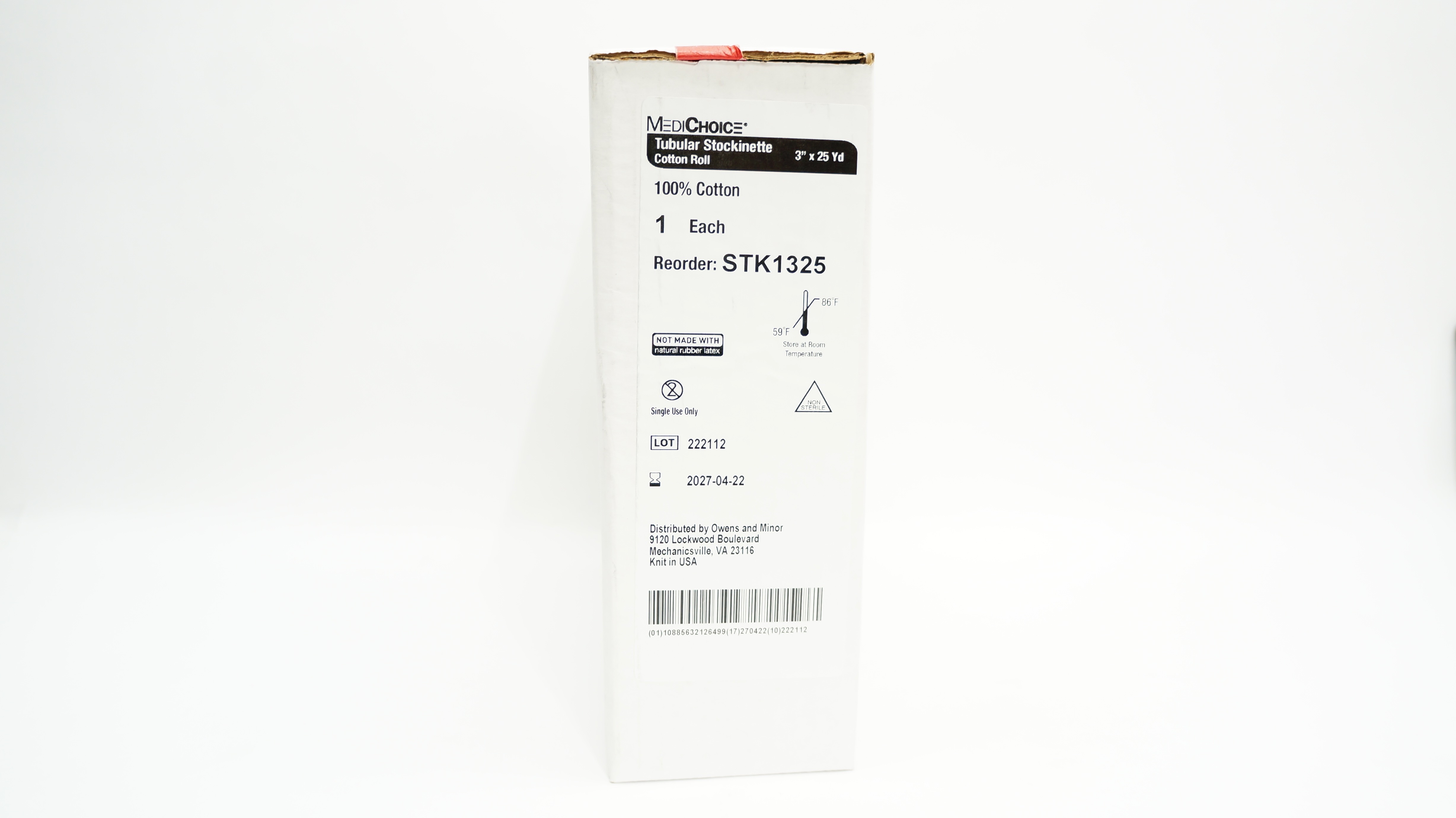 MediChoice STK1325 Cotton Tubular 3inch x 25yards