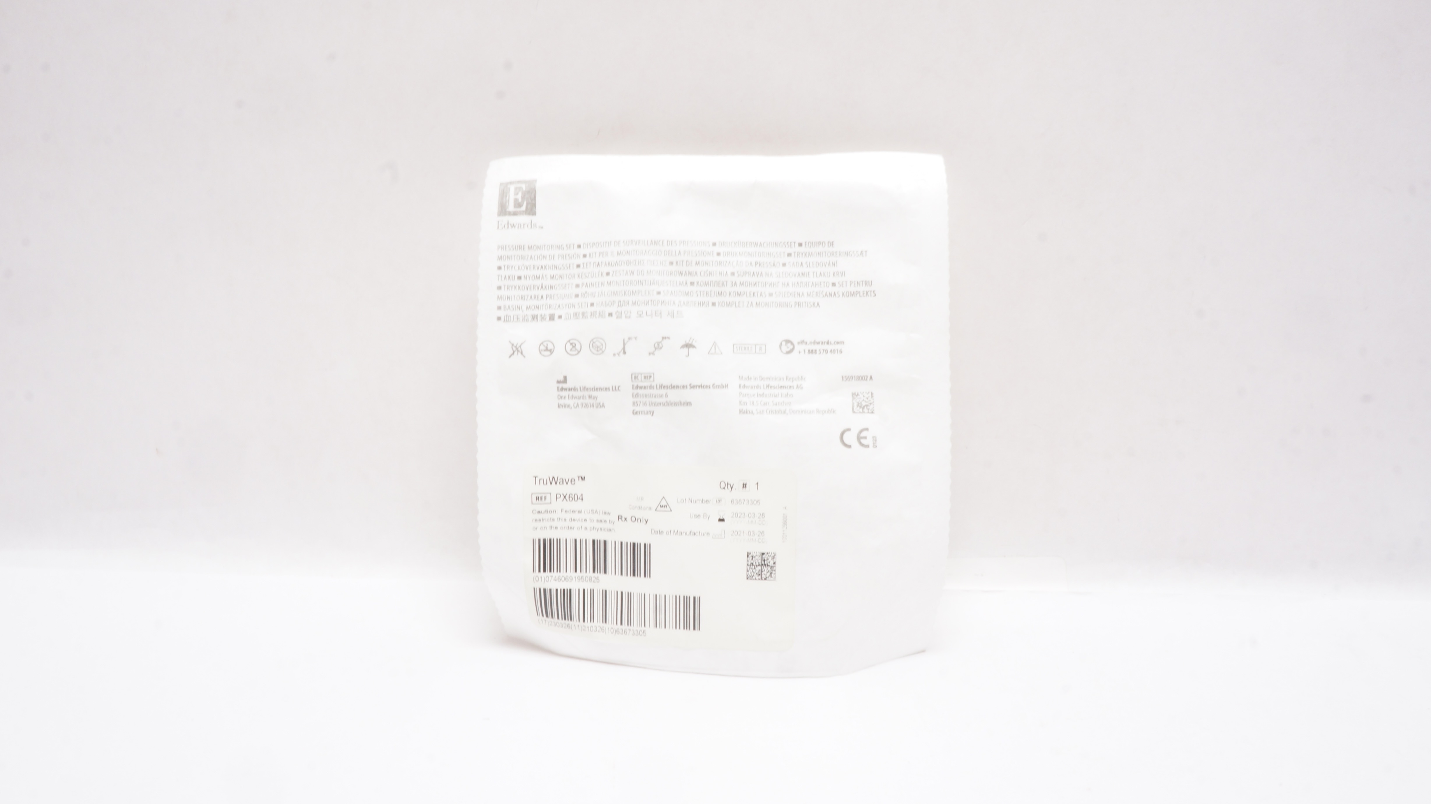 Edwards Lifesciences PX604 TruWave Pressure Monitoring Set (x)