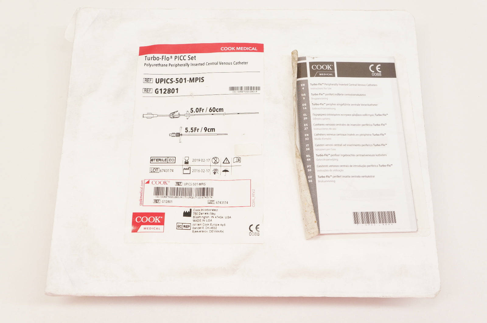Cook Medical G12801 Turbo-Flo Peripherally Inserted Central 5Fr. (x)
