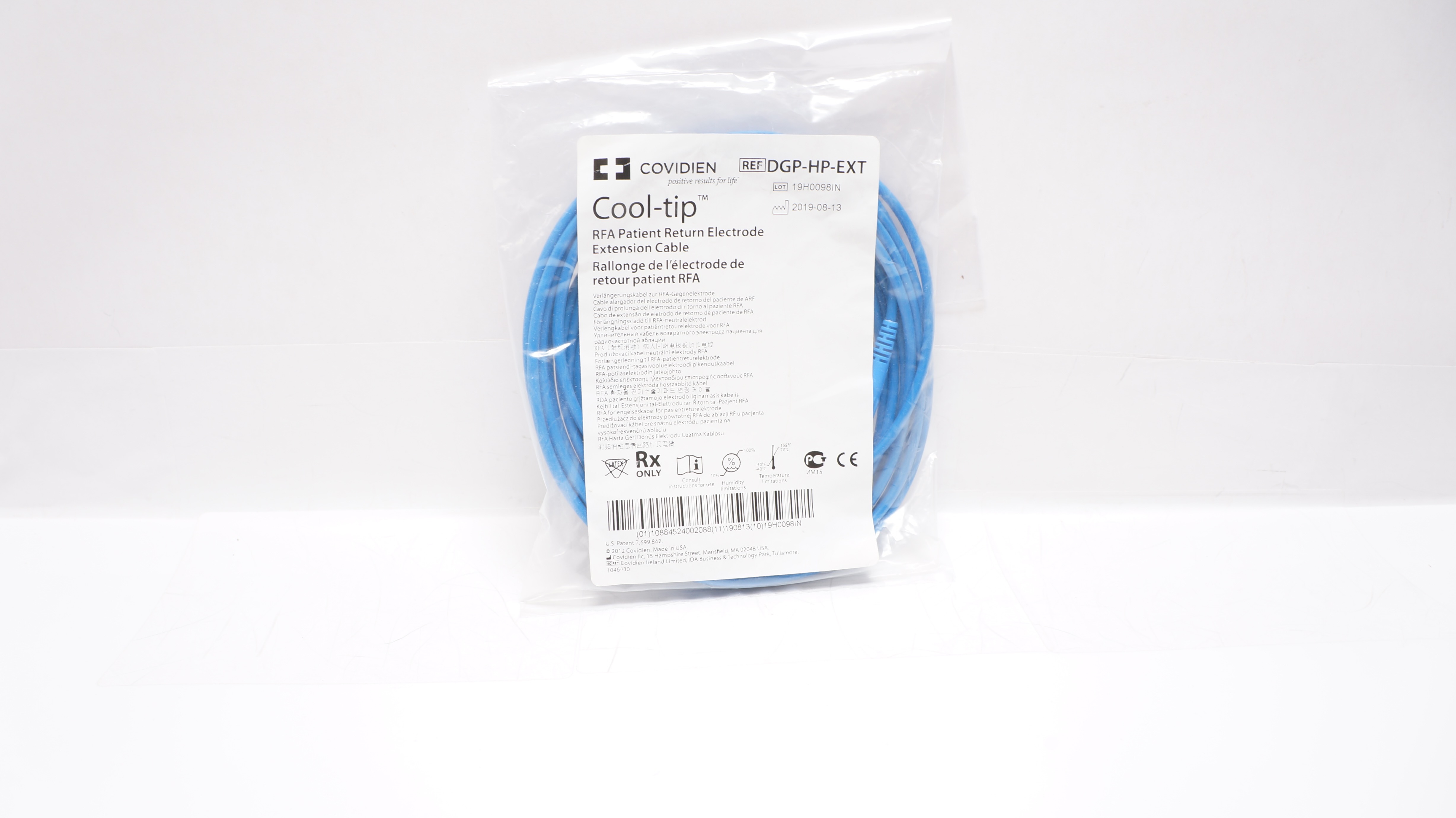 Covidien DGP-HP-EXT Cool-tip RFA Patient Return Electrode Extension Cable
