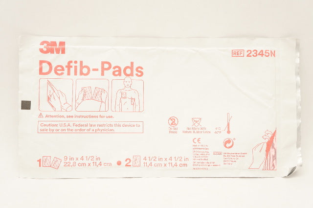 3M 2345N Defib-Pads 9inch x 4-1/2inch, 4-1/2 x 4-1/2inch