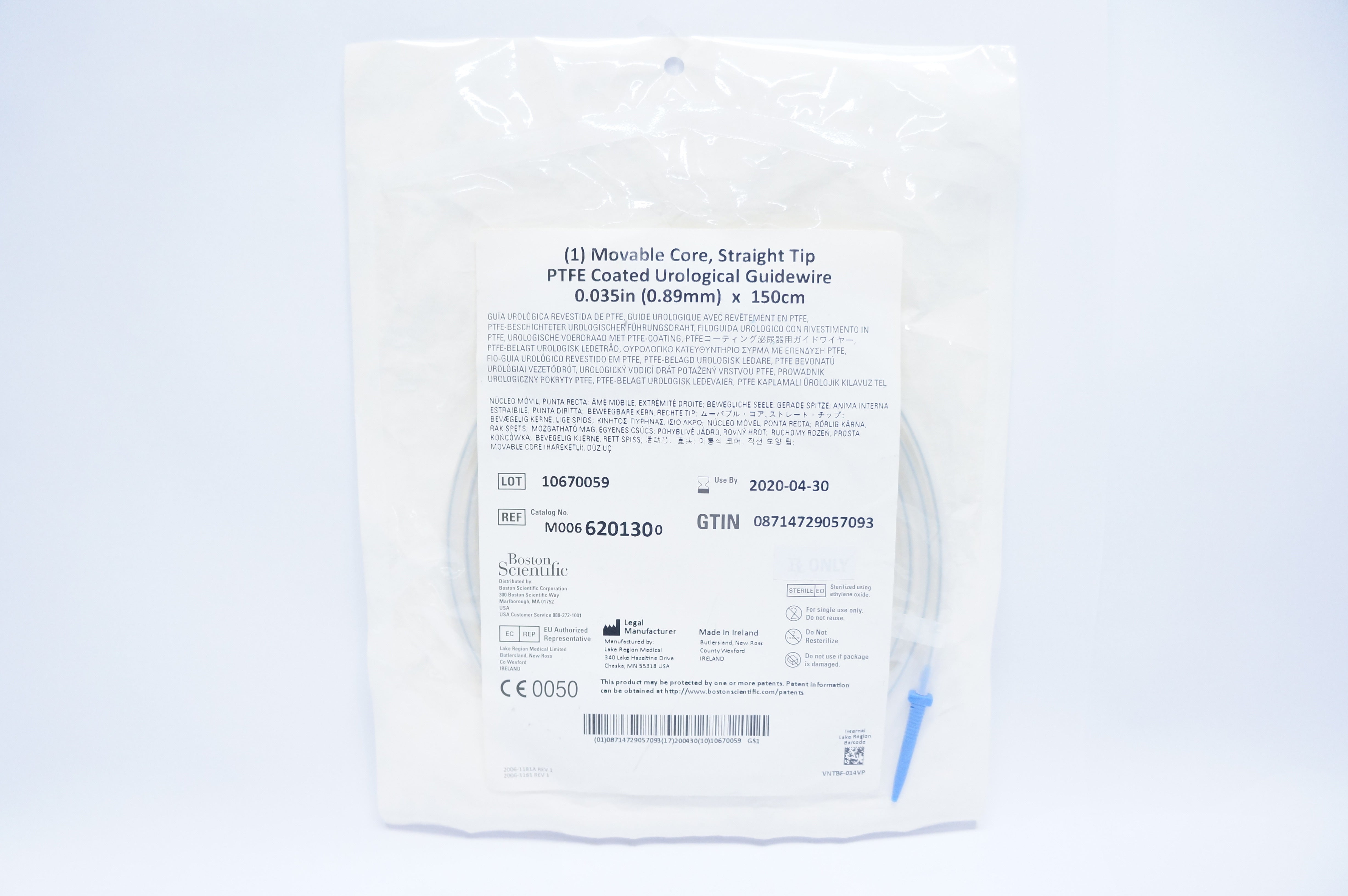 Boston Scientific 620130 PTFE Urologic Guidewire 0.035inch x 150cm (x)