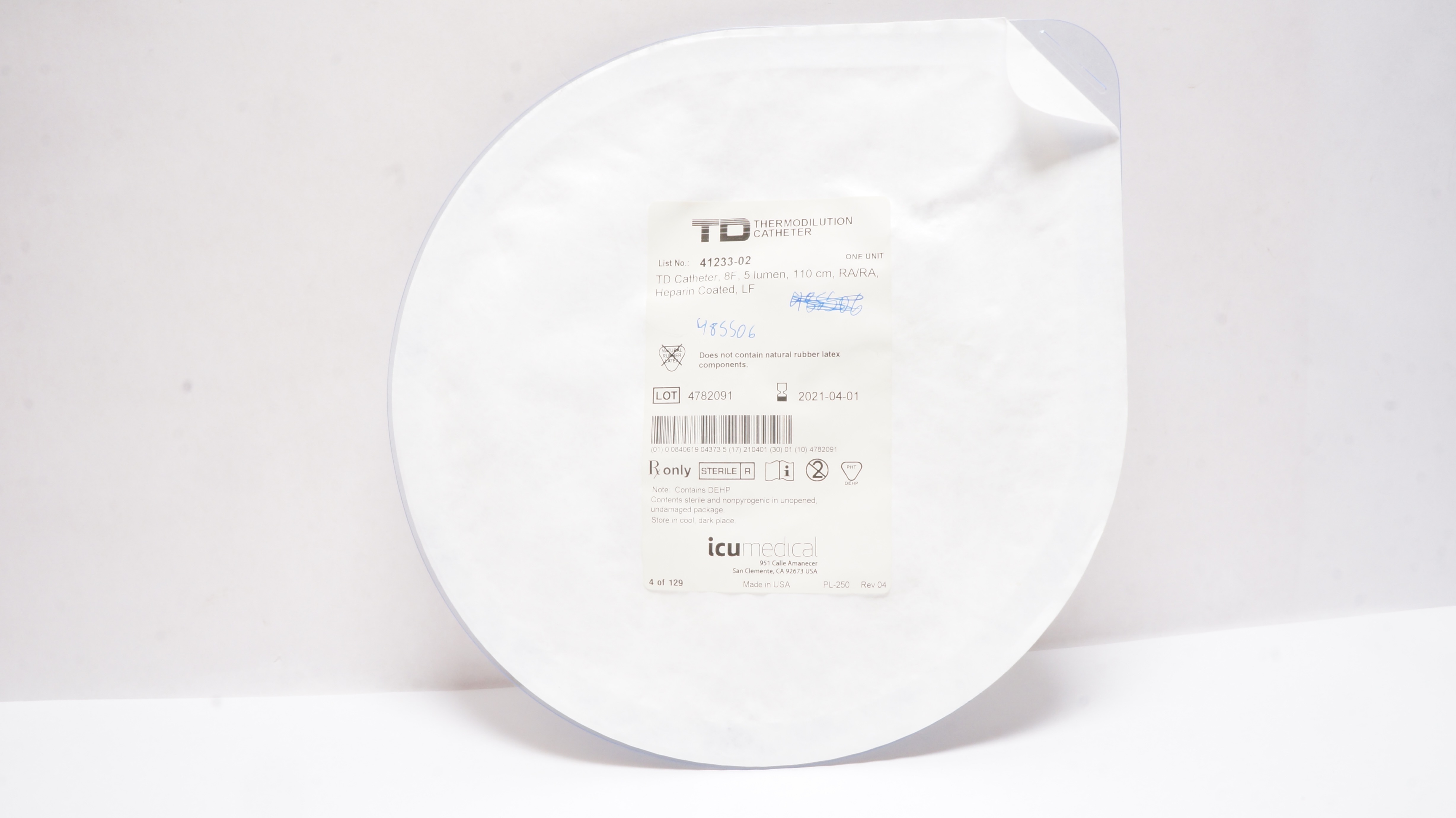 ICU Medical 41233-02 TD Thermodilution Cath. 5 Lumen, 8F x 110cm, RA/RA (x)
