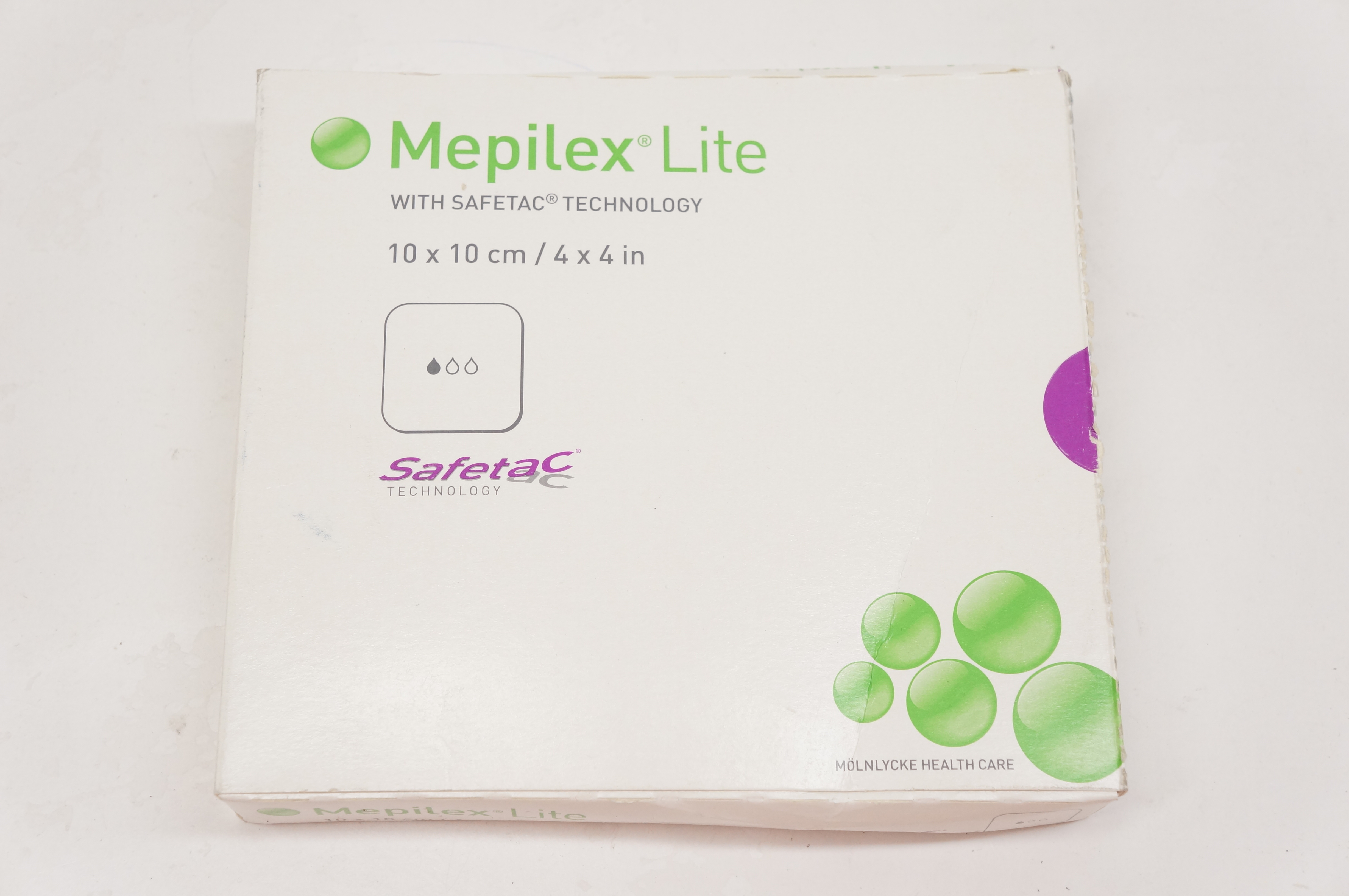 Molnlycke Health Care 284190 Mepilex Lite Dressing 4inch x 4inch - Box of 5
