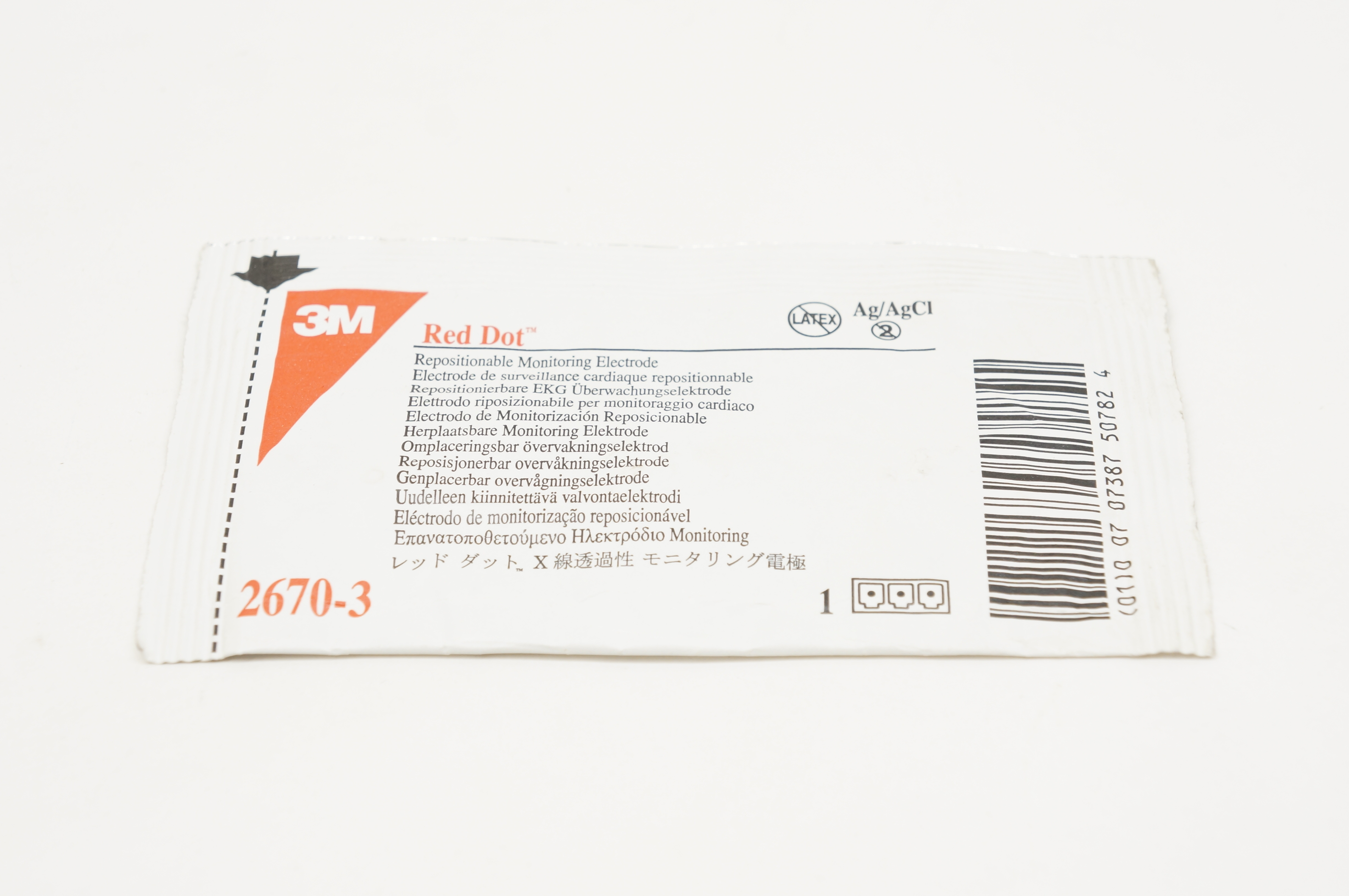 3M 2670-3 Red-Dot Repositionable Monitoring Electrode (x)
