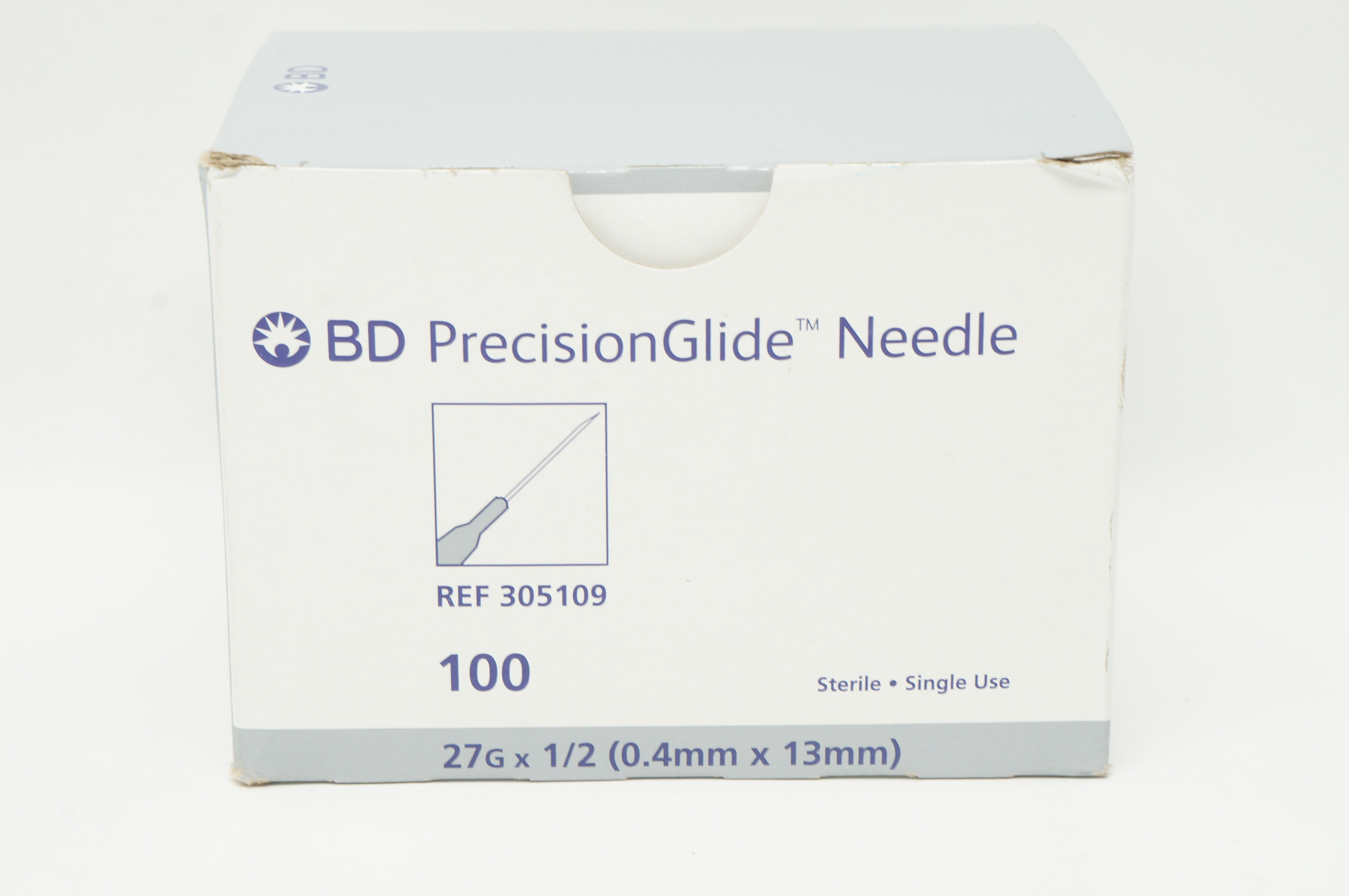 BD 305109 PrecisionGlide Ndle 27G x 1/2 - Box of 100