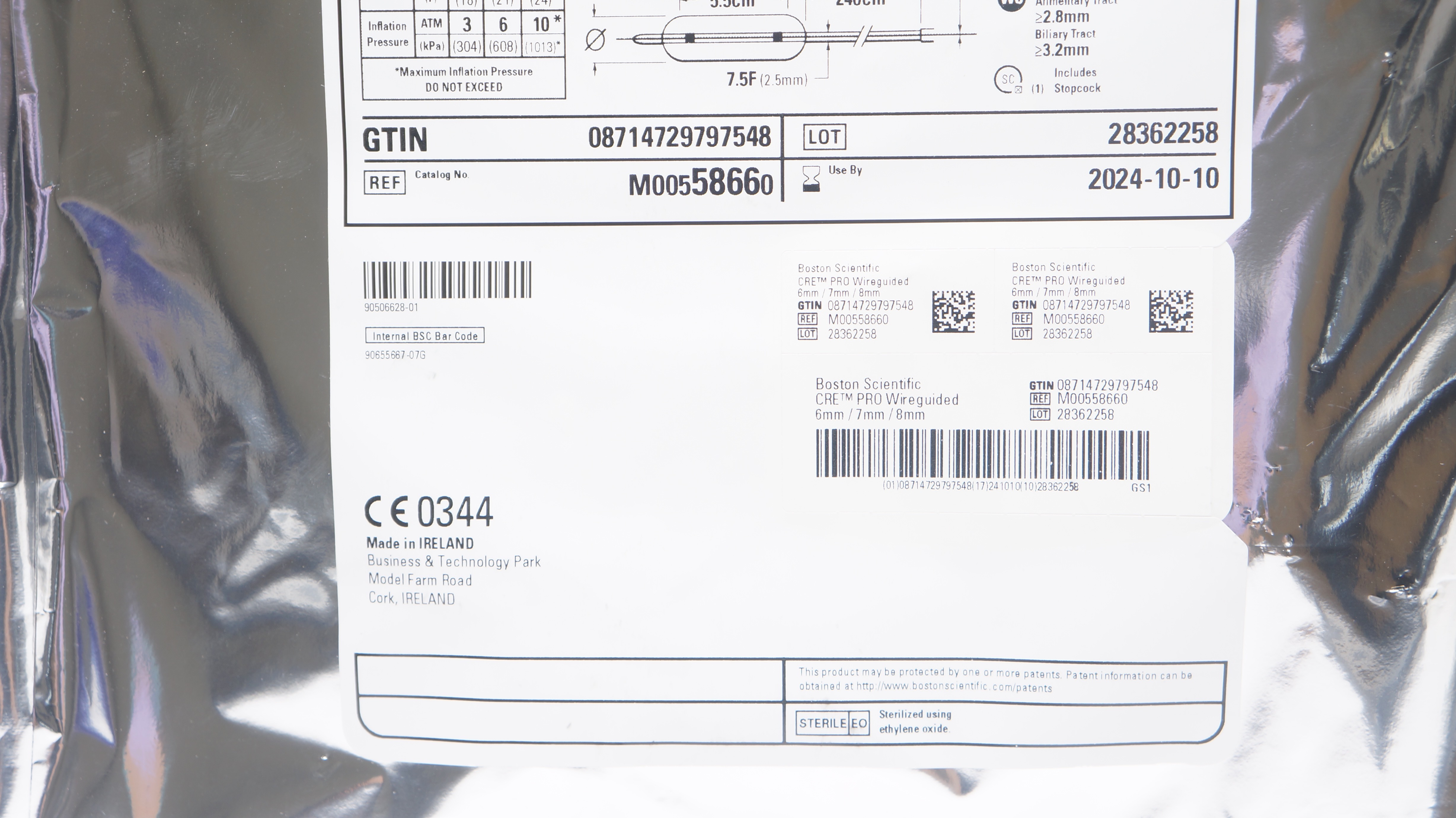 Boston Scientific M00558660 CRE PRO Balloon Dilatation Cath. 6 x 7