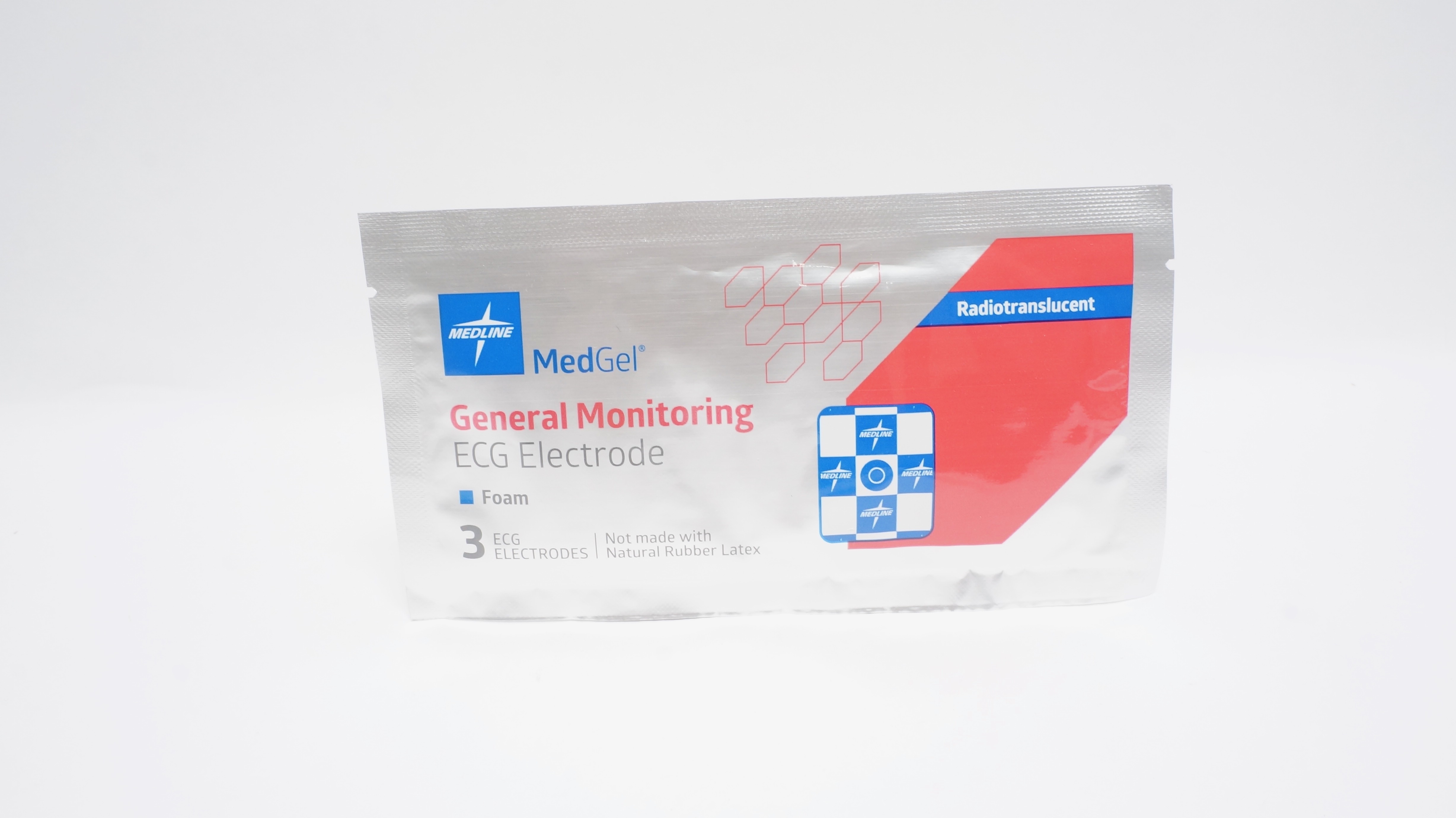 Medline MDSM611803R MedGel ECG Electrode Radiotranslucent, Foam  - Pack of 3