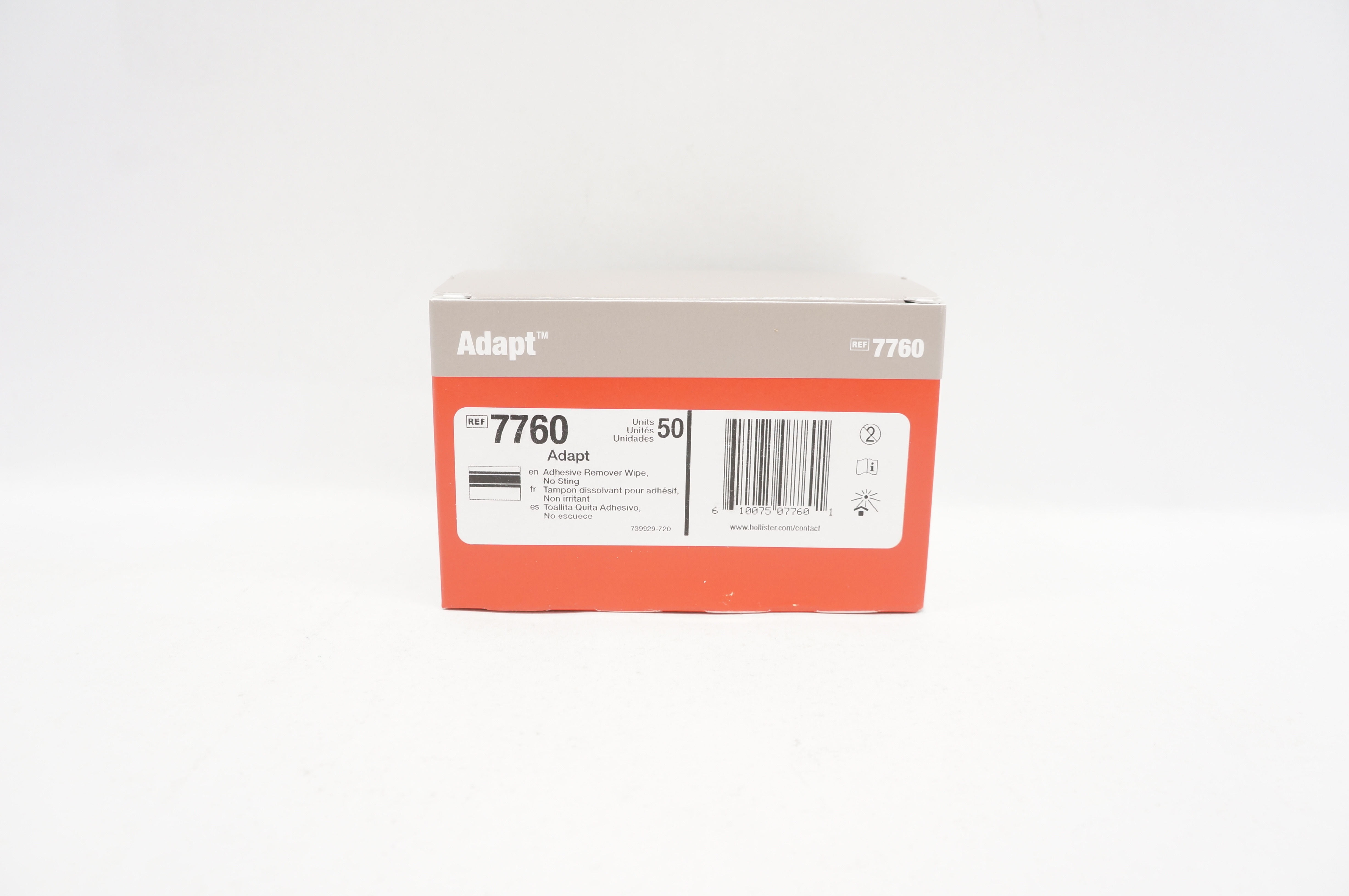 Hollister 7760 Adapt Adhesive Remover Wipe No Sting - Box of 50
