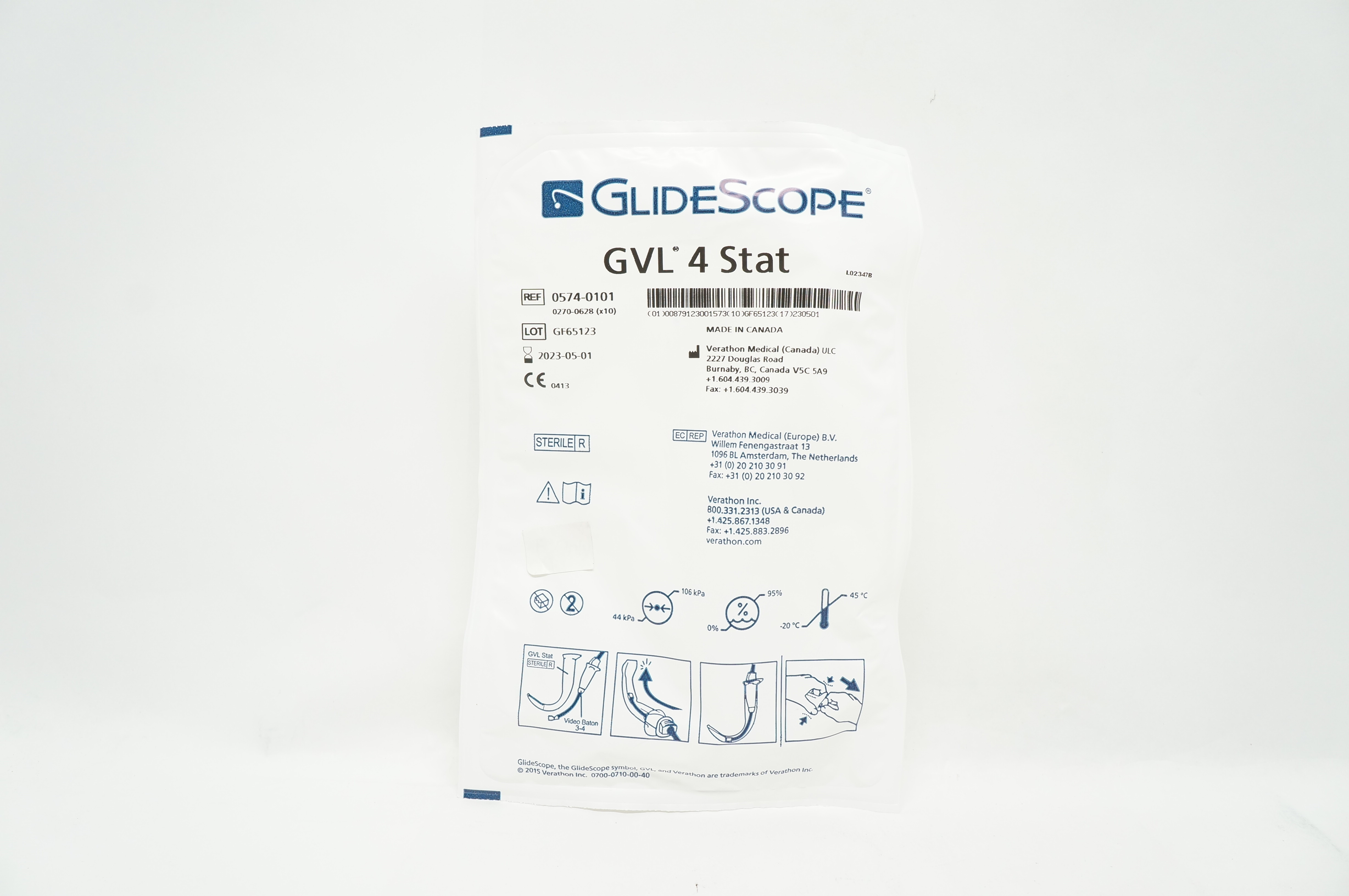 Verathon Medical 0574-0101 GlideScope GVL 4 Stat (x)