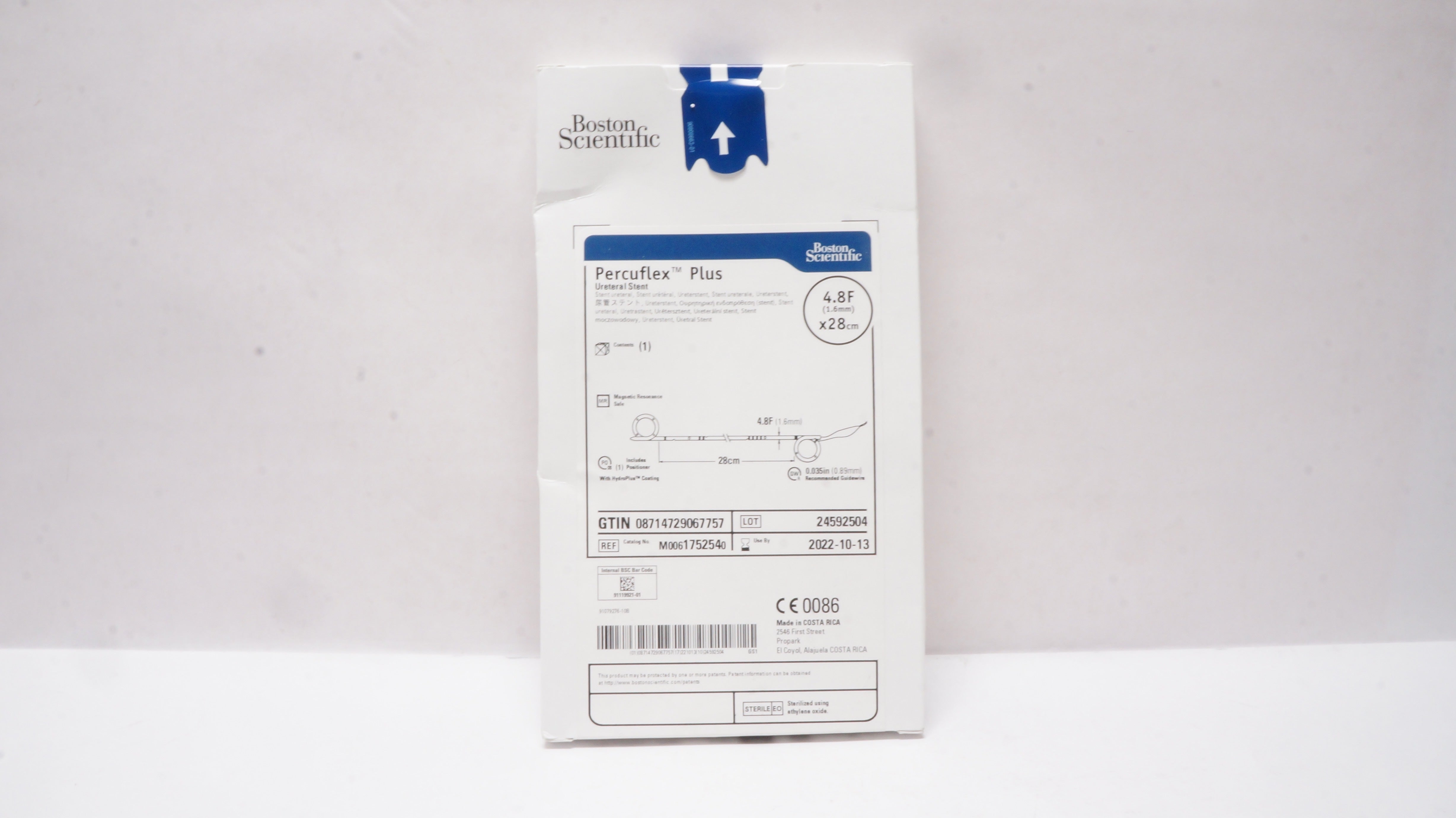 Boston Scientific M0061752540 Percuflex Plus Ureteral Stnt 4.8F x 28cm (x)