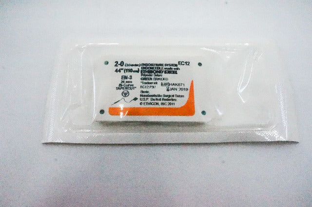 Ethicon EC12 2-0 ETHIBOND EXCEL, EN-3, 24mm Bi-Curve, TAPERCUT, 44inch