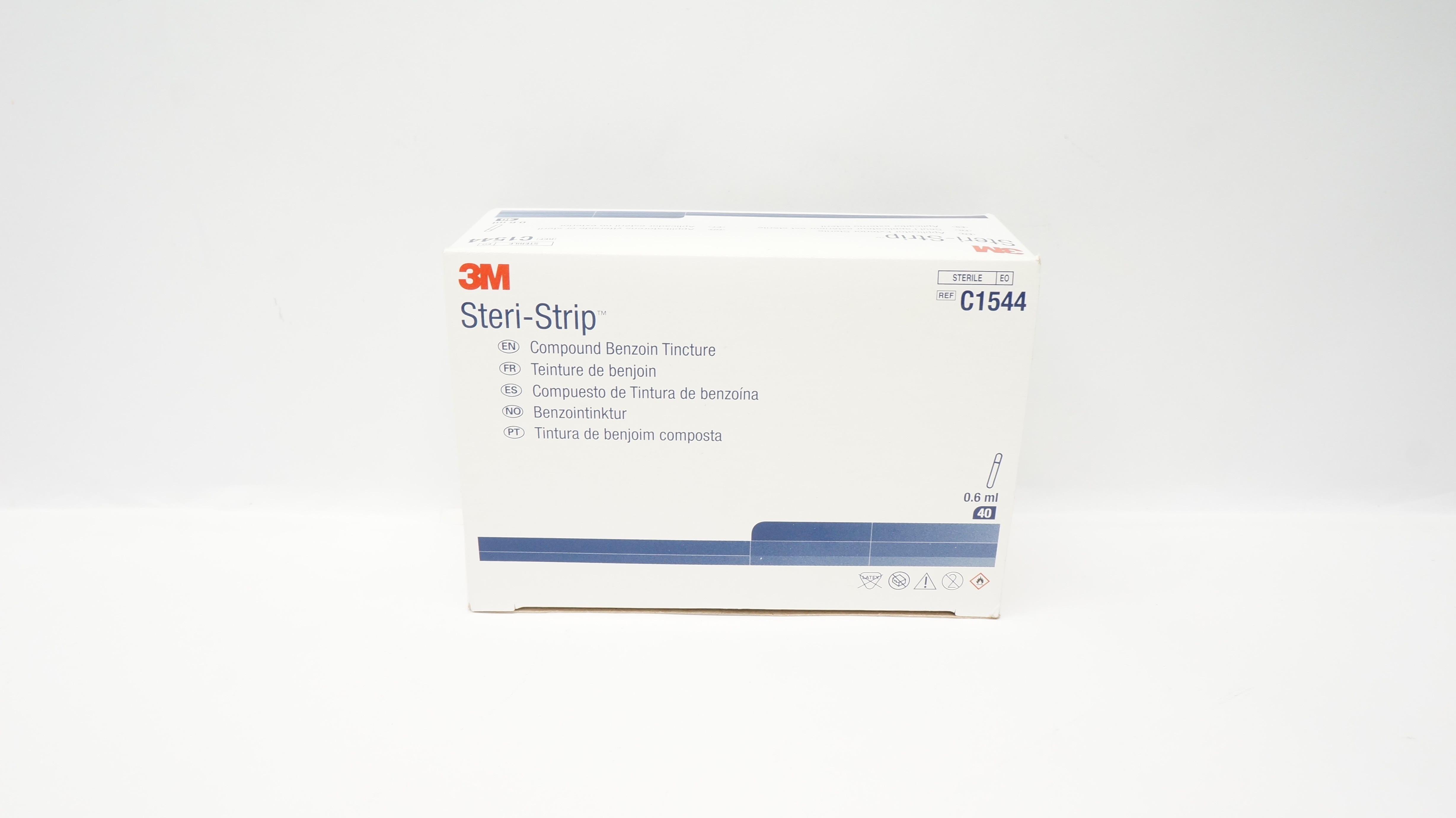 3M C1544 Steri-Strip Compund Benzoin Tincture 0.6mL - Box of 40