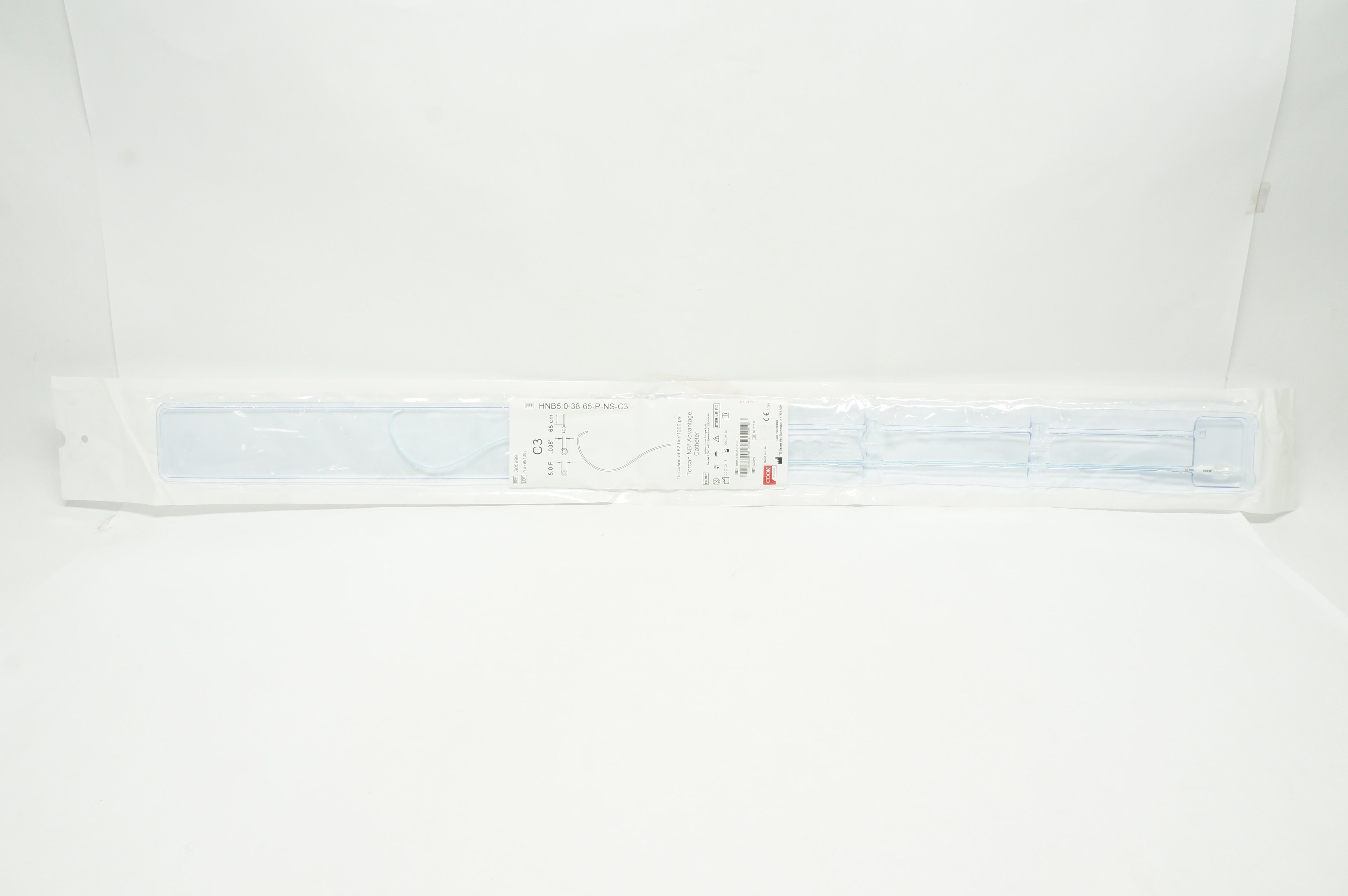 Cook Medical G05999 Torcon NB C3 Advantage Cath. 5.0F x .038in x 65cm (x)