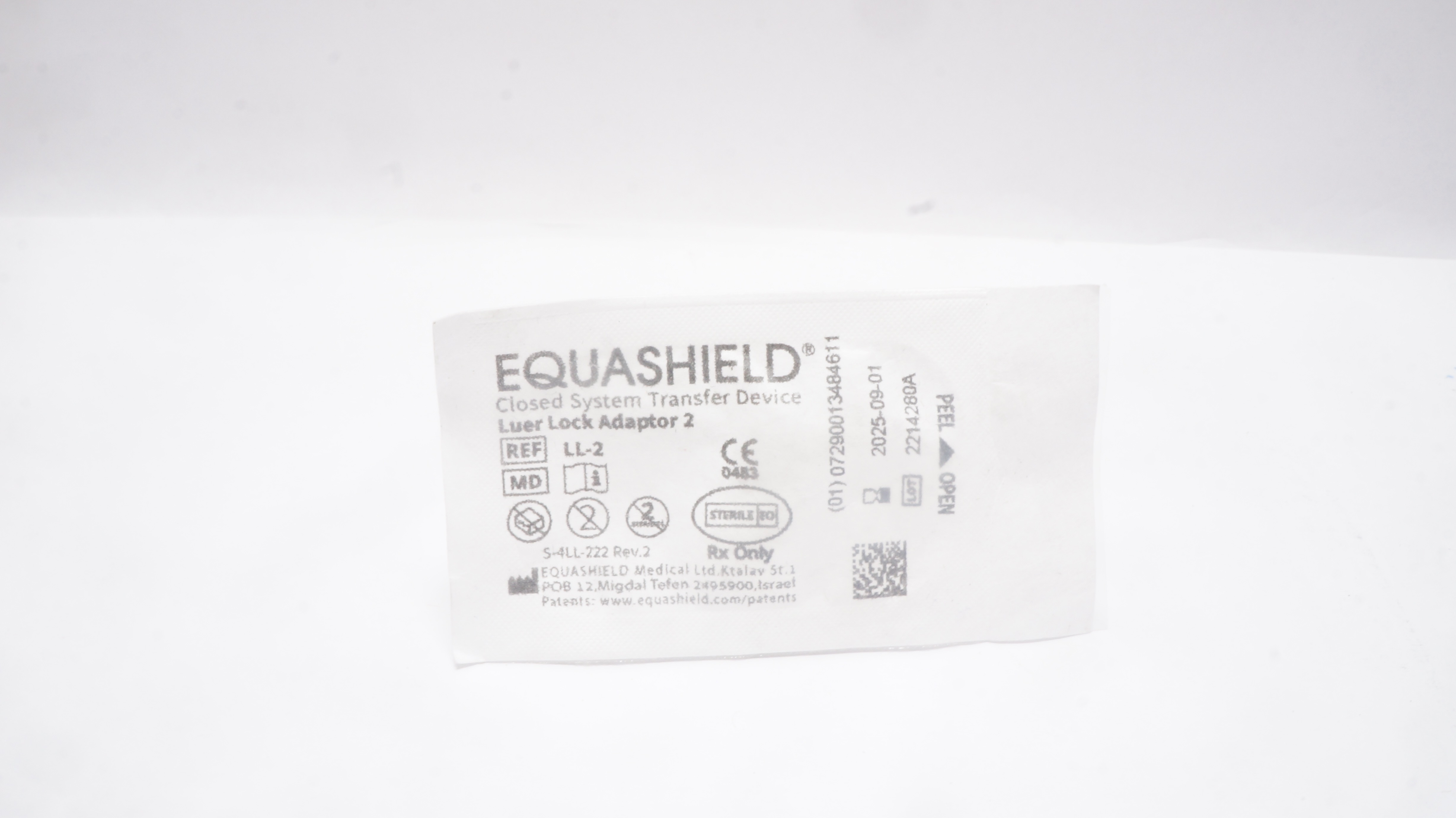 Equashield LL-2 Closed System Transfer Device Luer Lock Adaptor 2
