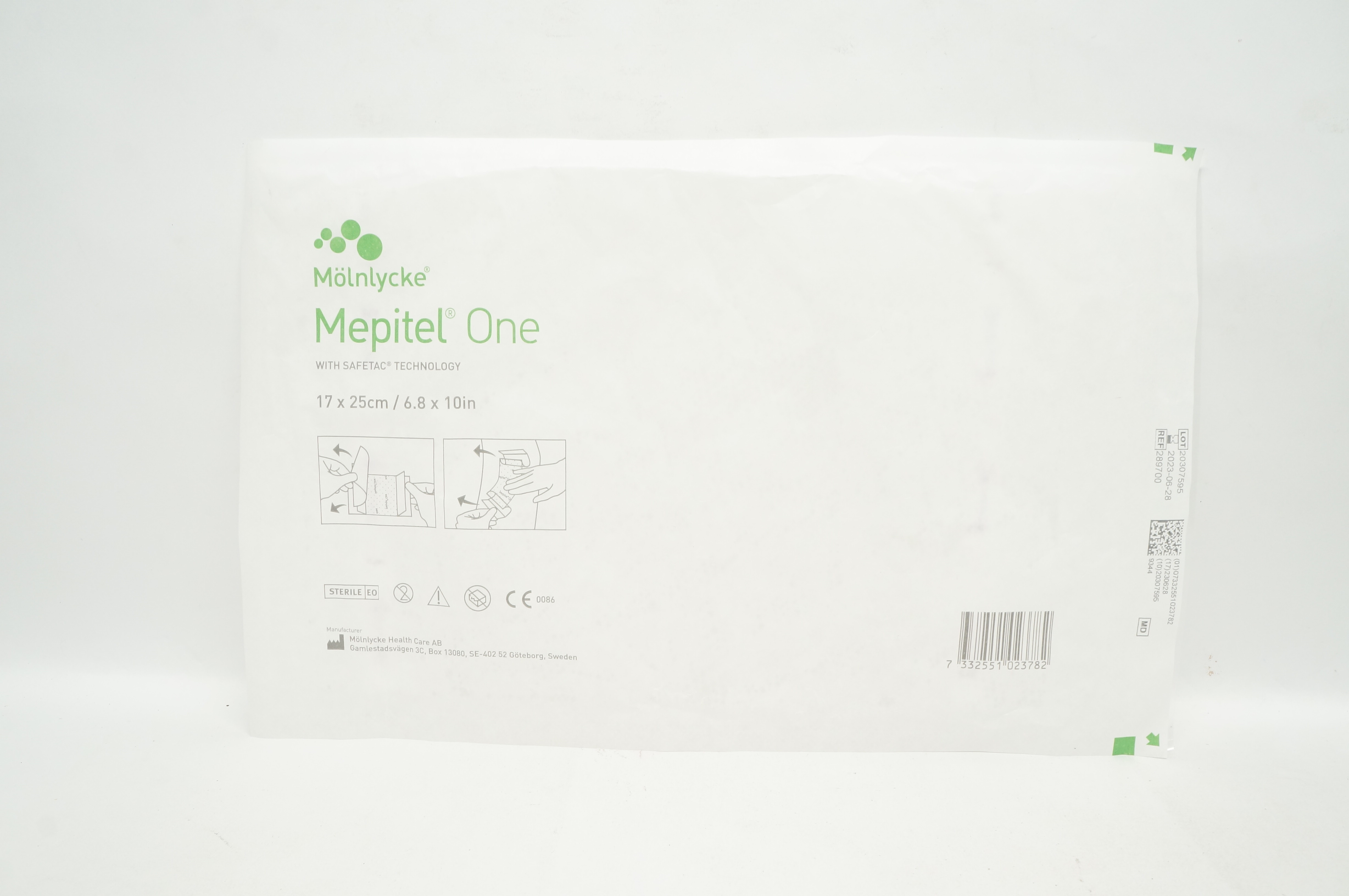Molnlyke 289700 Mepitel One Soft Silicone Wound Contact Layer 6.8x10in